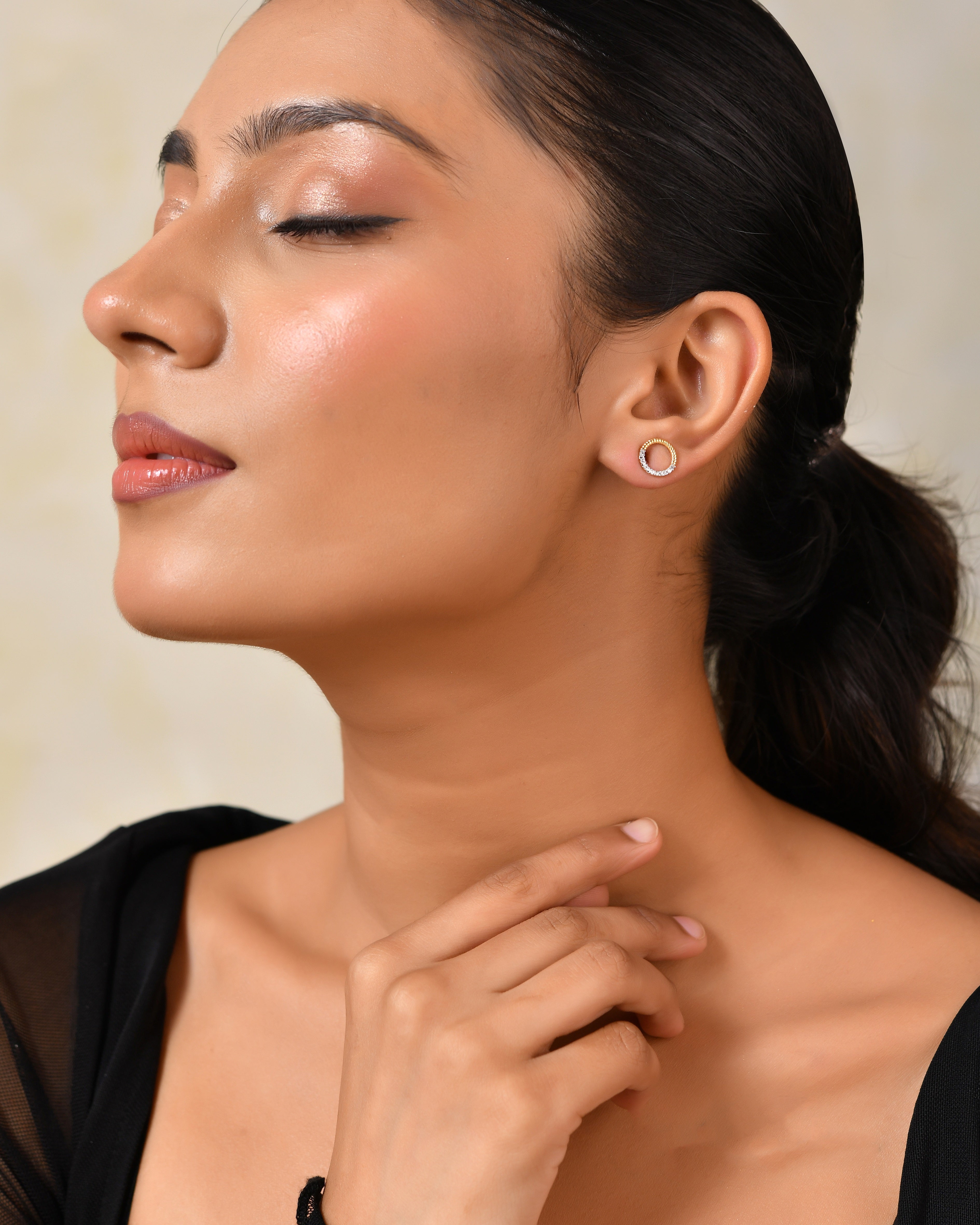 Aurelia Zircon Twist Earrings