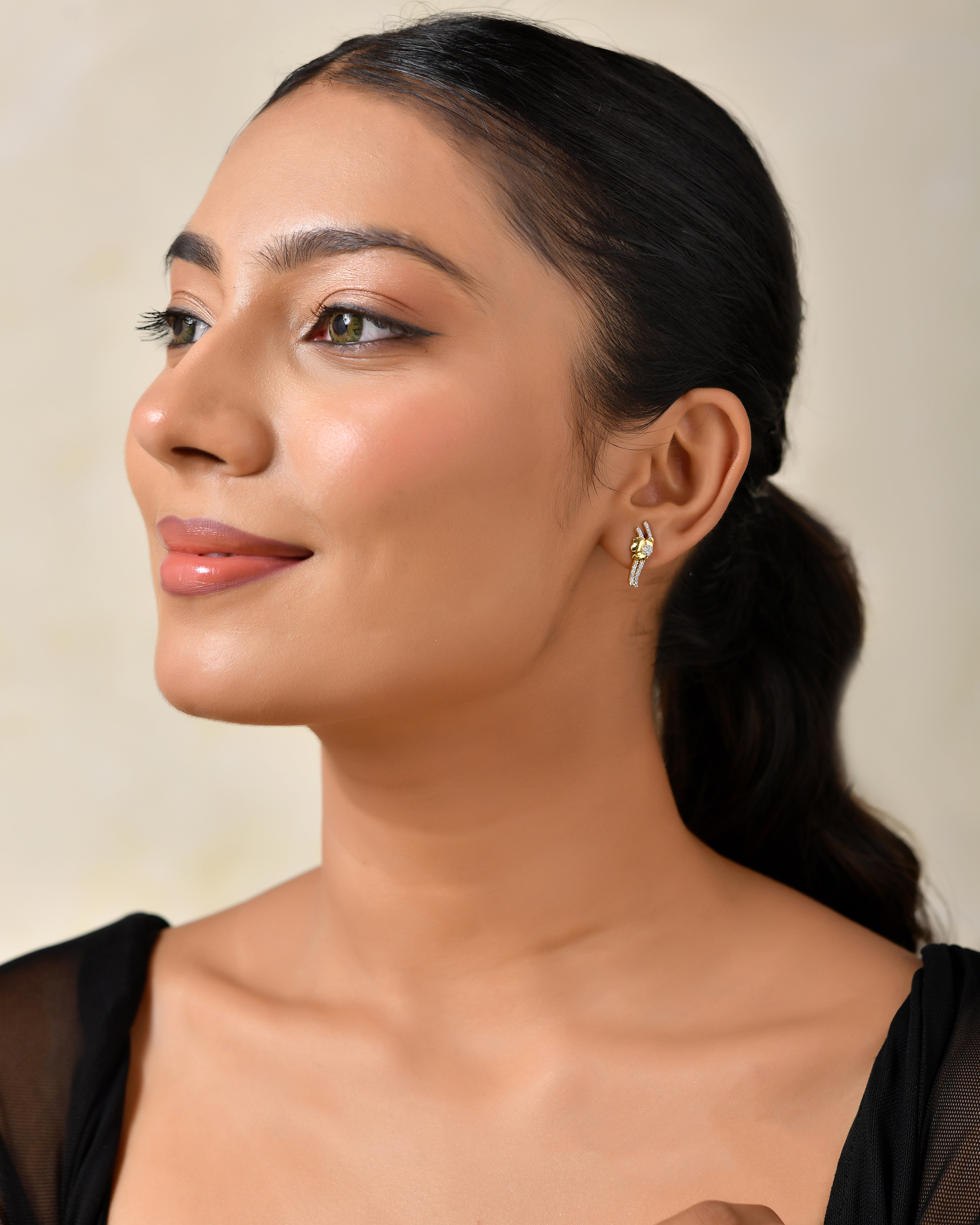 Florielle Zircon Vine Earrings
