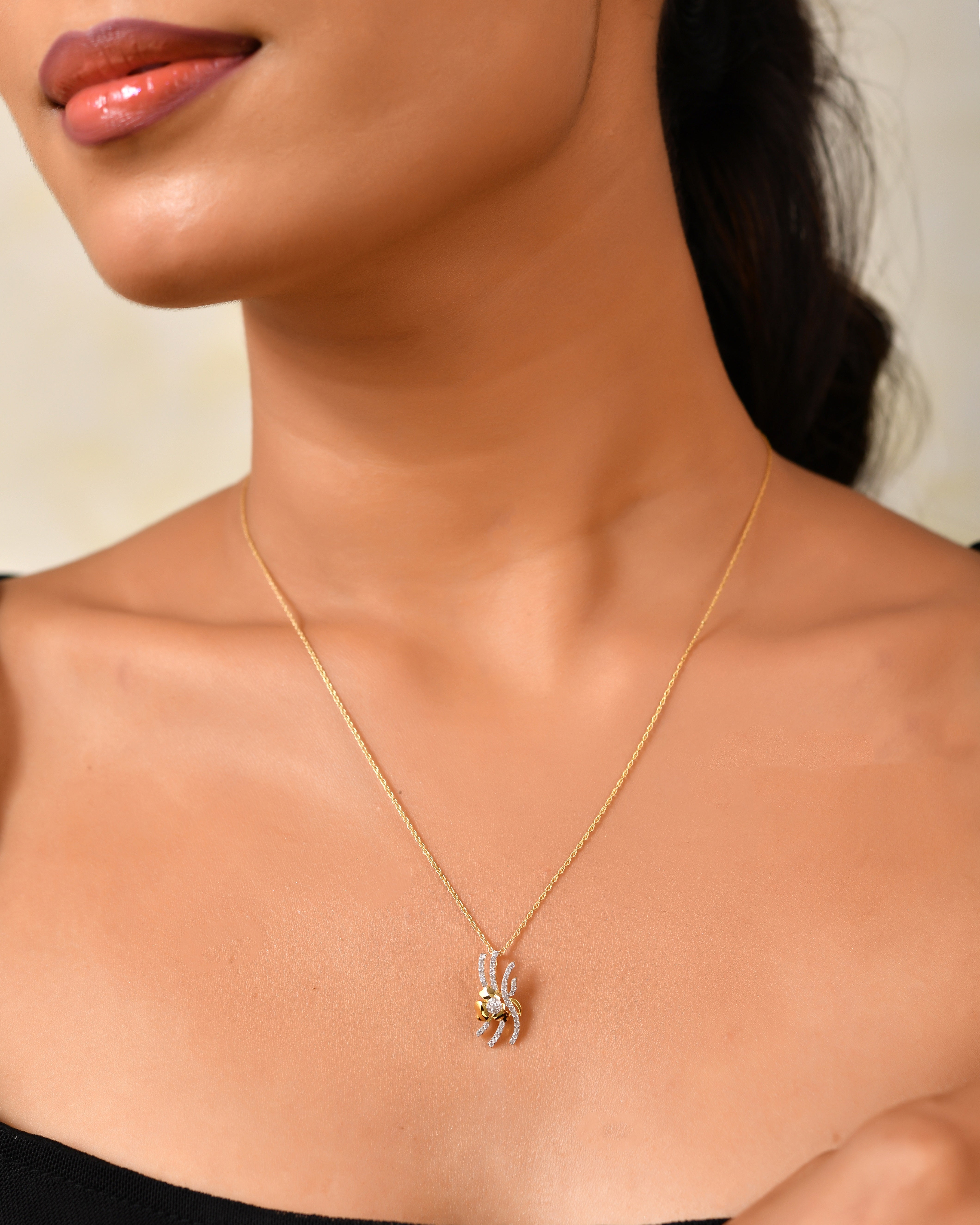 Florevia Natural White Zircon Pendant with Silver Chain