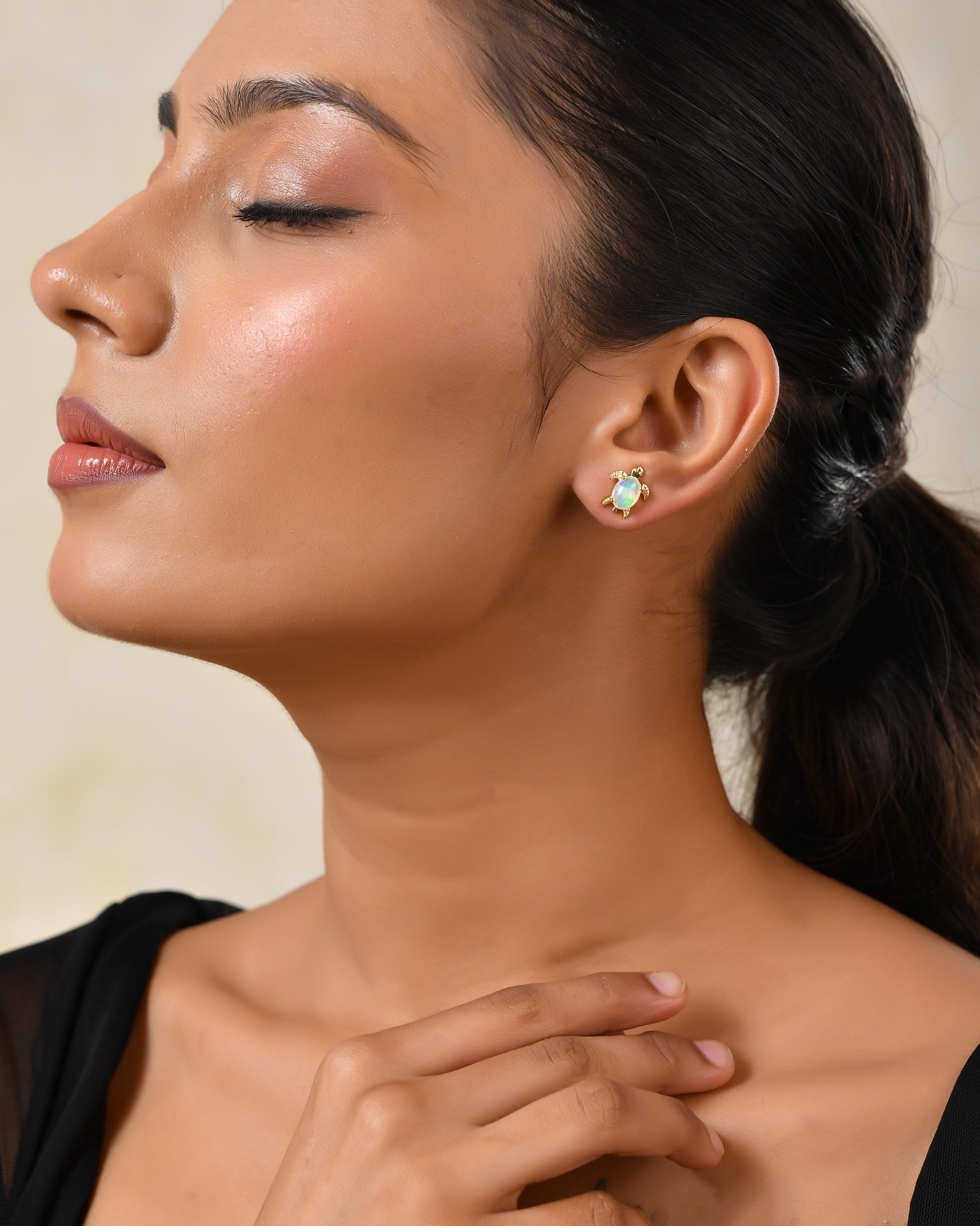 Nerissa Opal Turtle Earrings