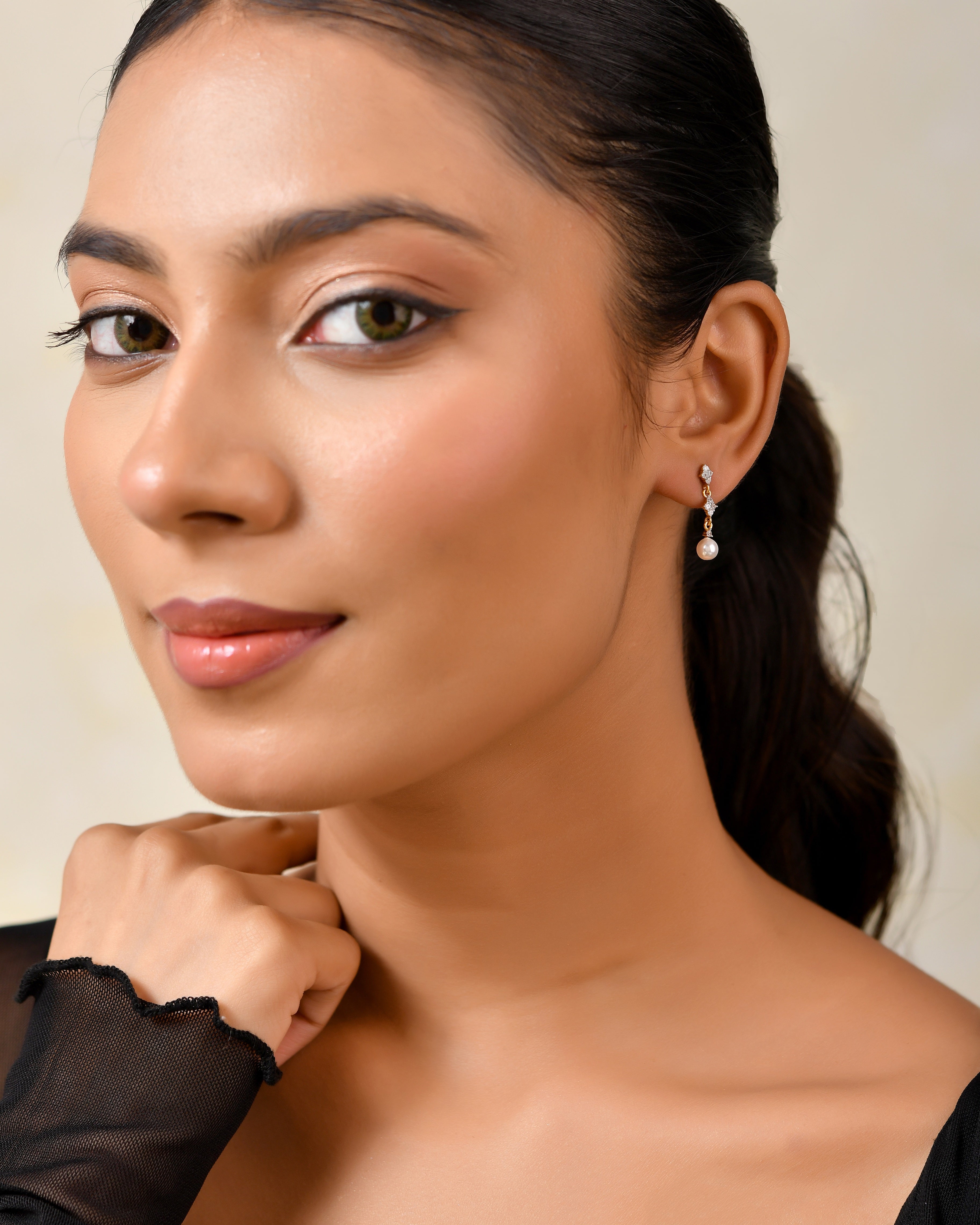 Elodie Pearl Drop Earrings