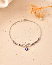 Ameline Amethyst Infinity Bracelet