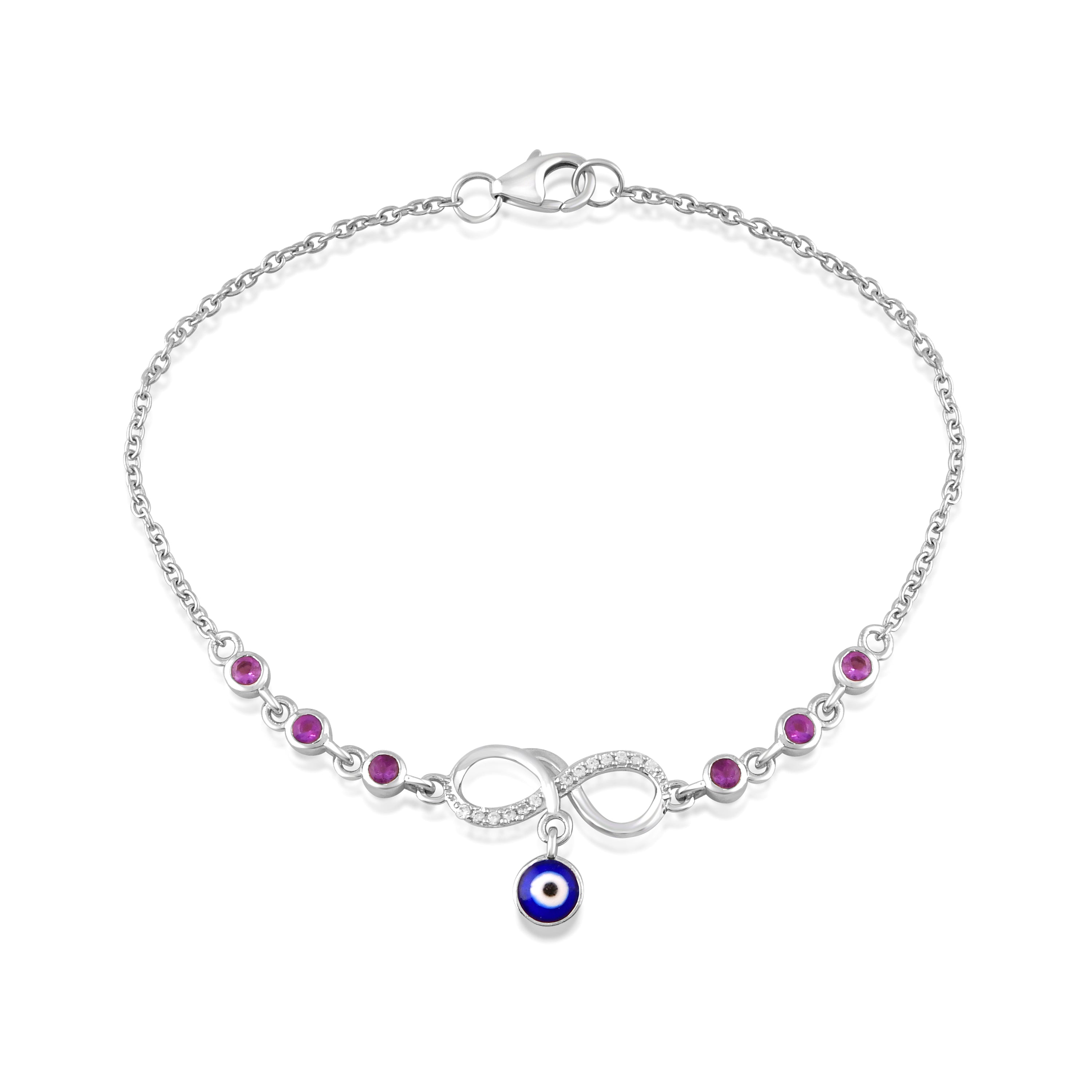 Ameline Amethyst Infinity Bracelet