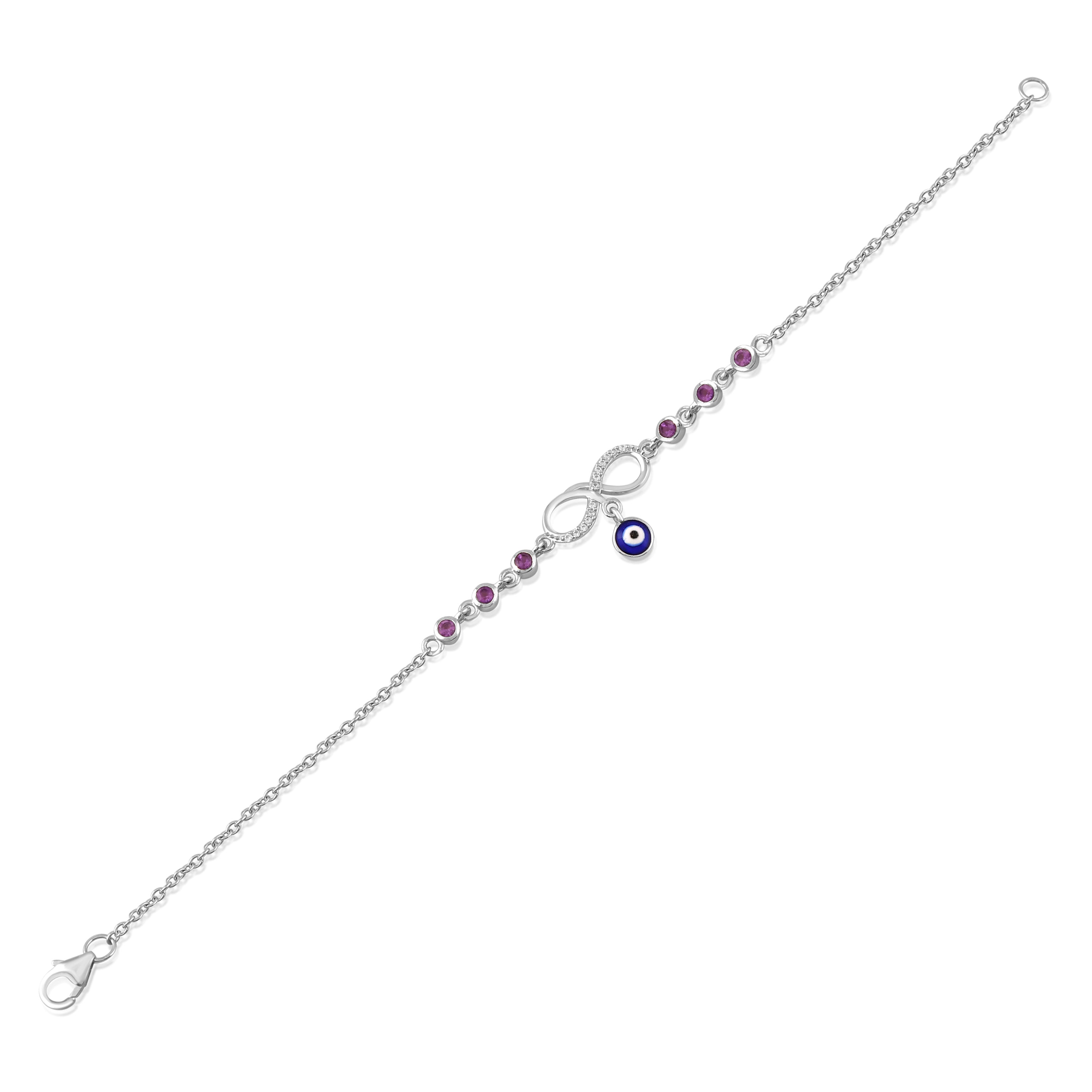 Ameline Amethyst Infinity Bracelet
