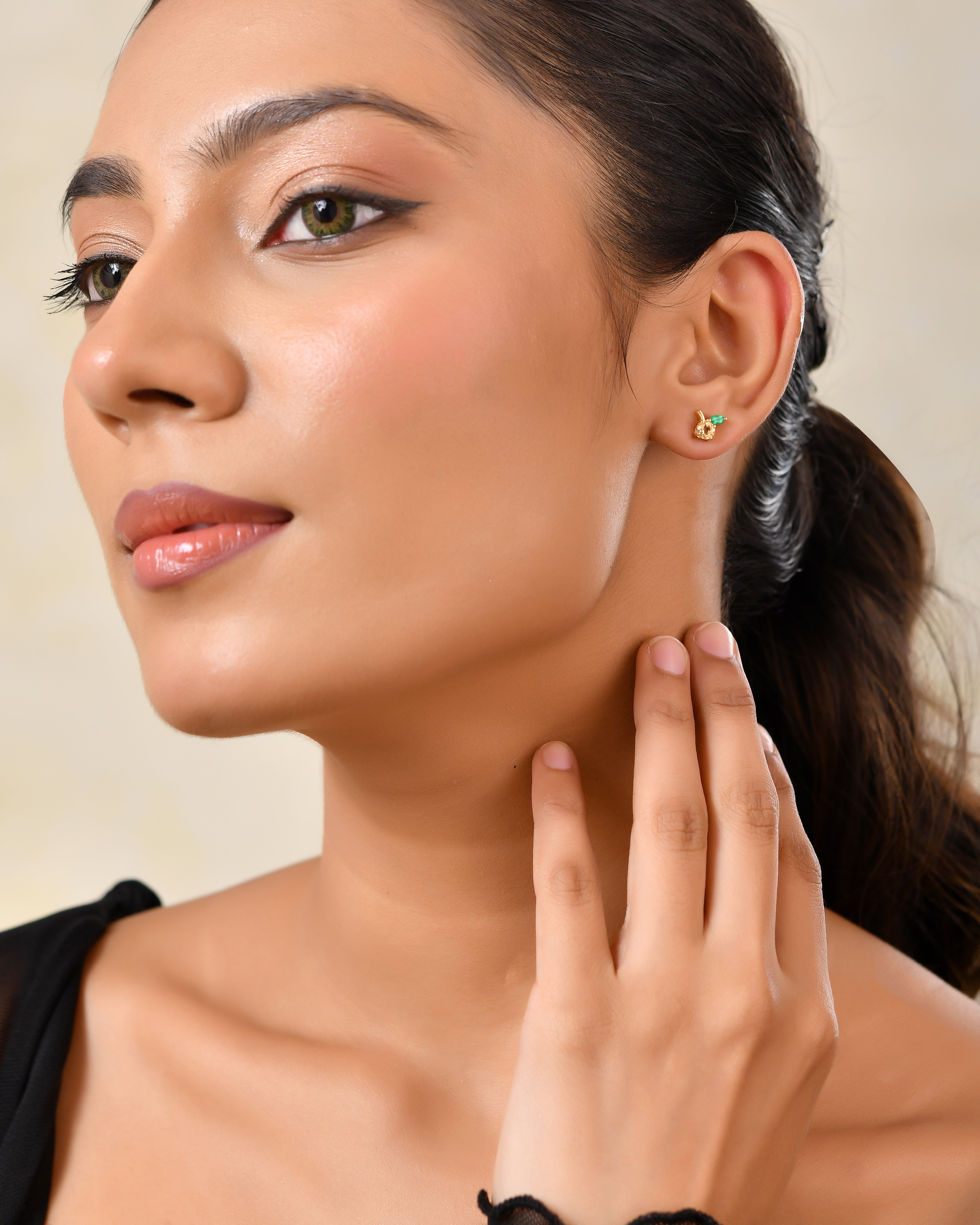 Liora Citrine Stud Earrings