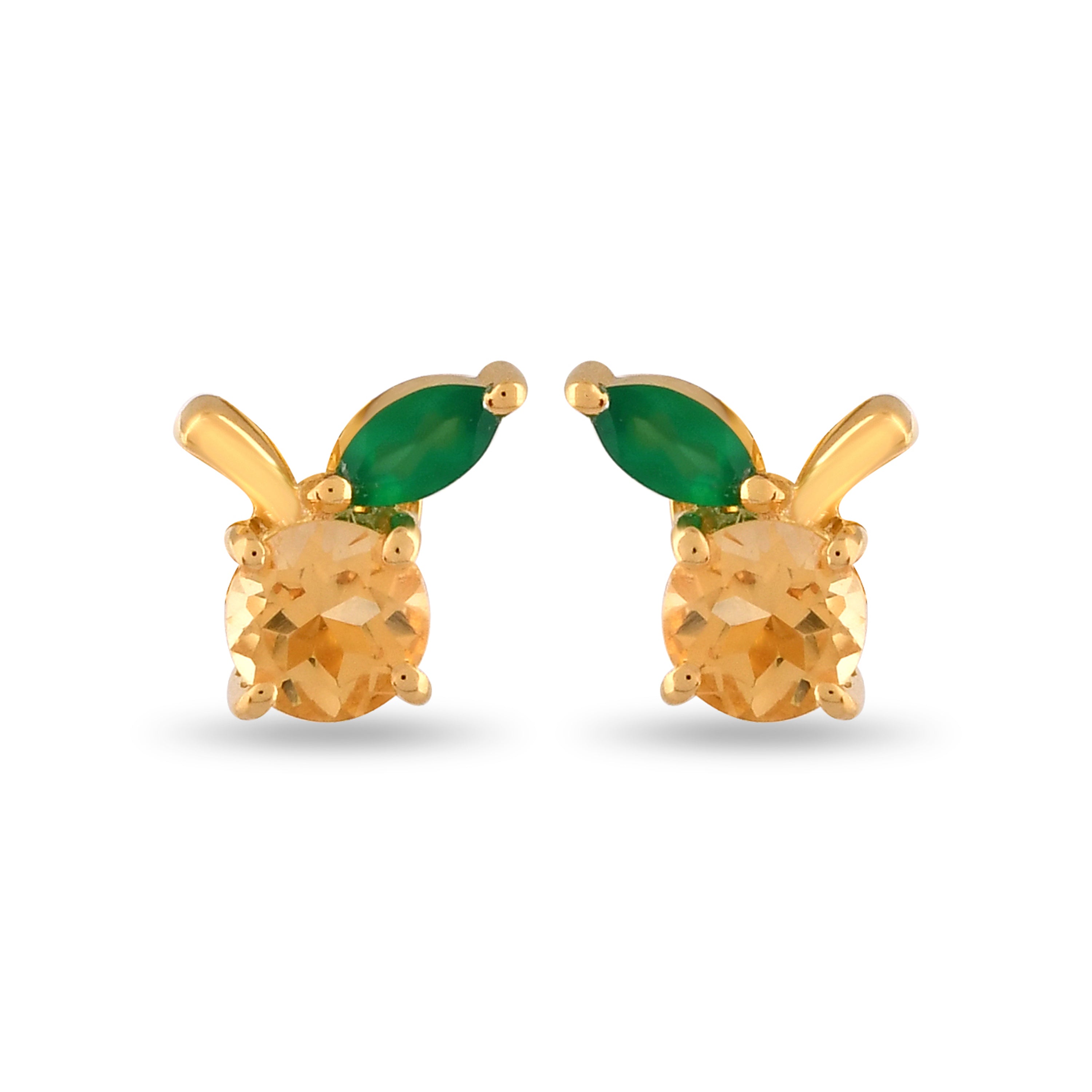 Liora Citrine Stud Earrings
