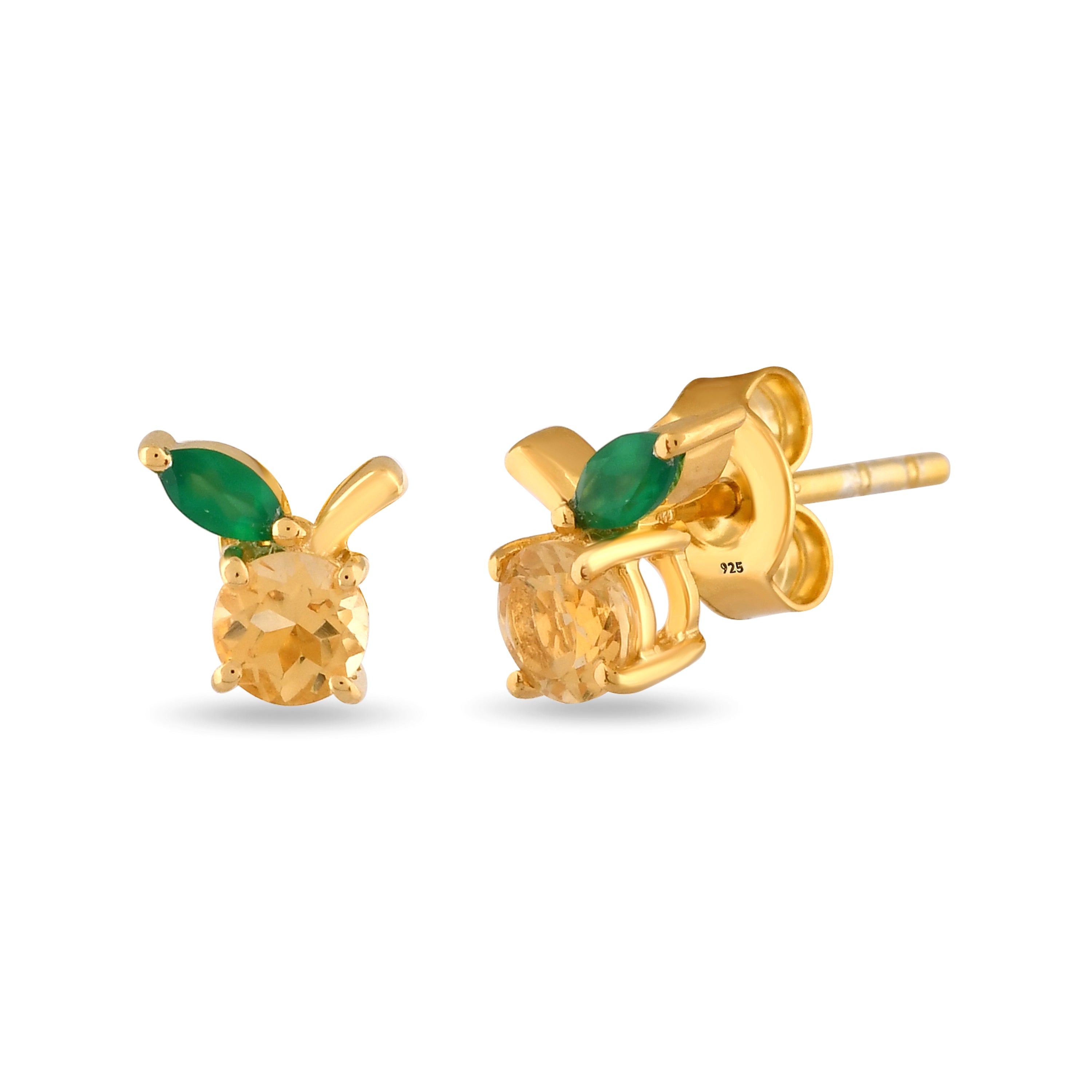Liora Citrine Stud Earrings