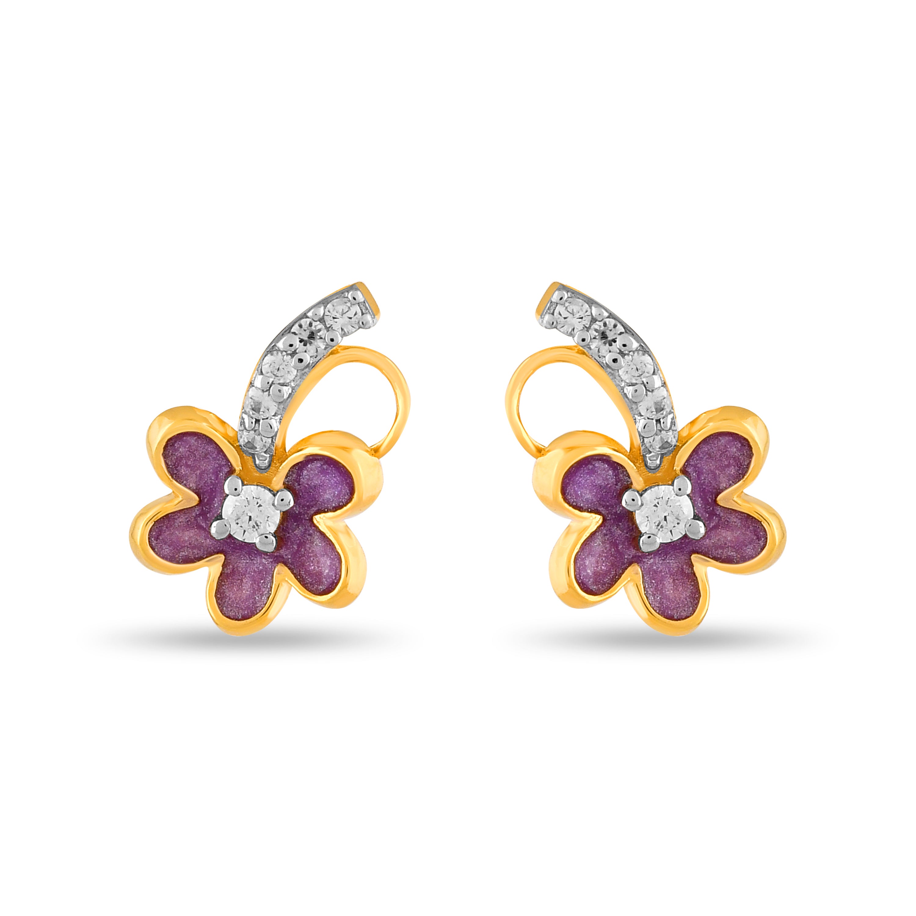 Fiora Enamel Bloom Earrings