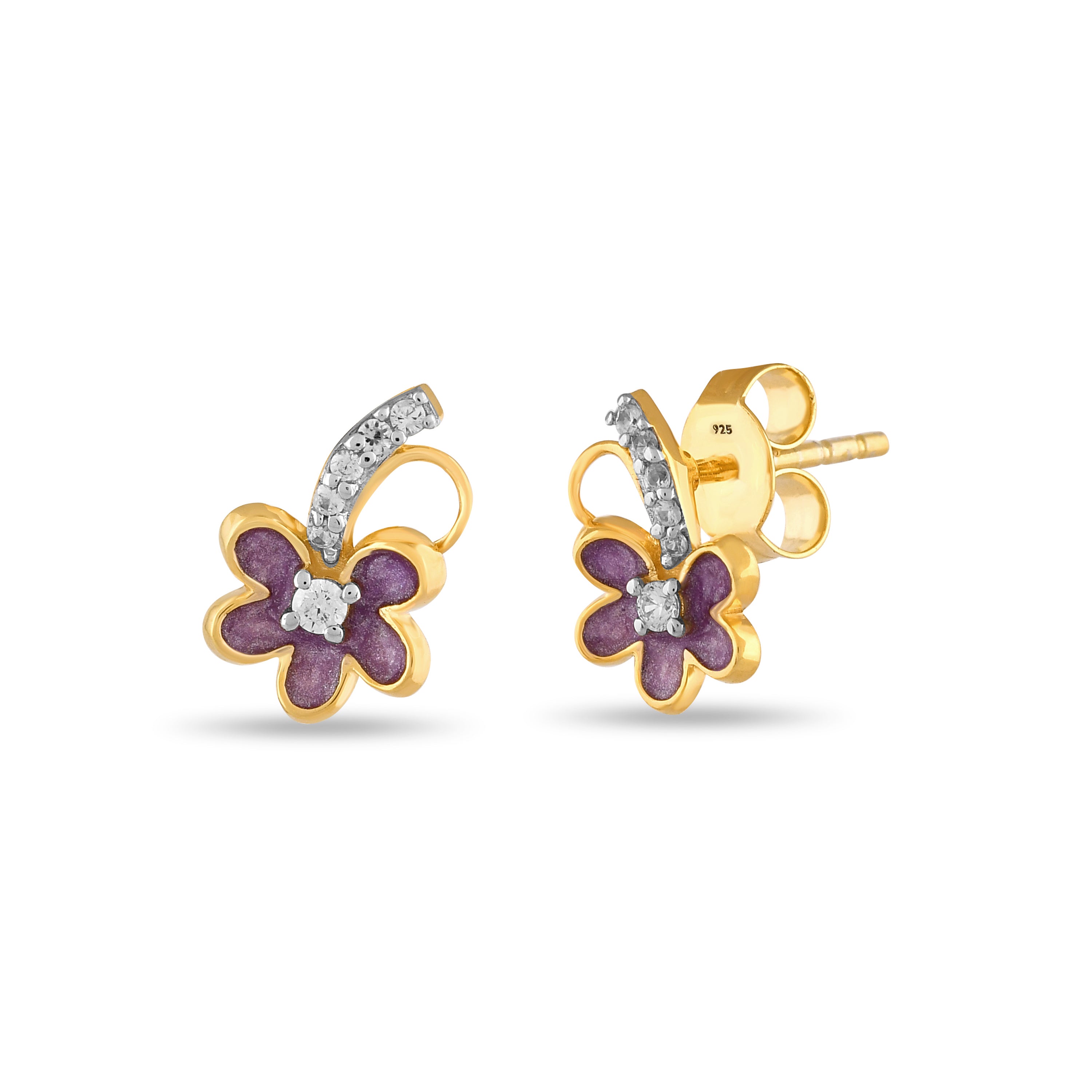 Fiora Enamel Bloom Earrings
