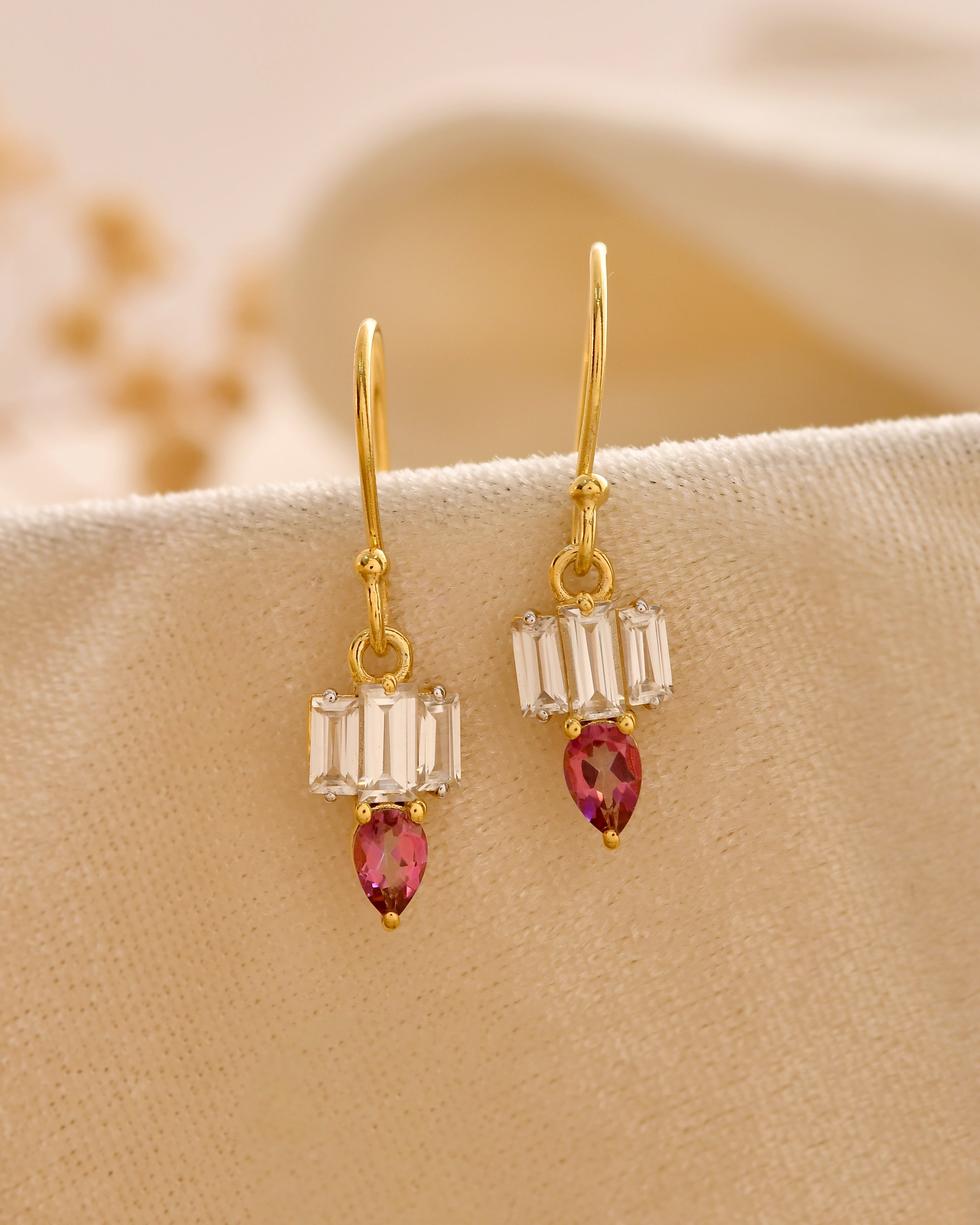 Roseline Topaz Drop Earrings