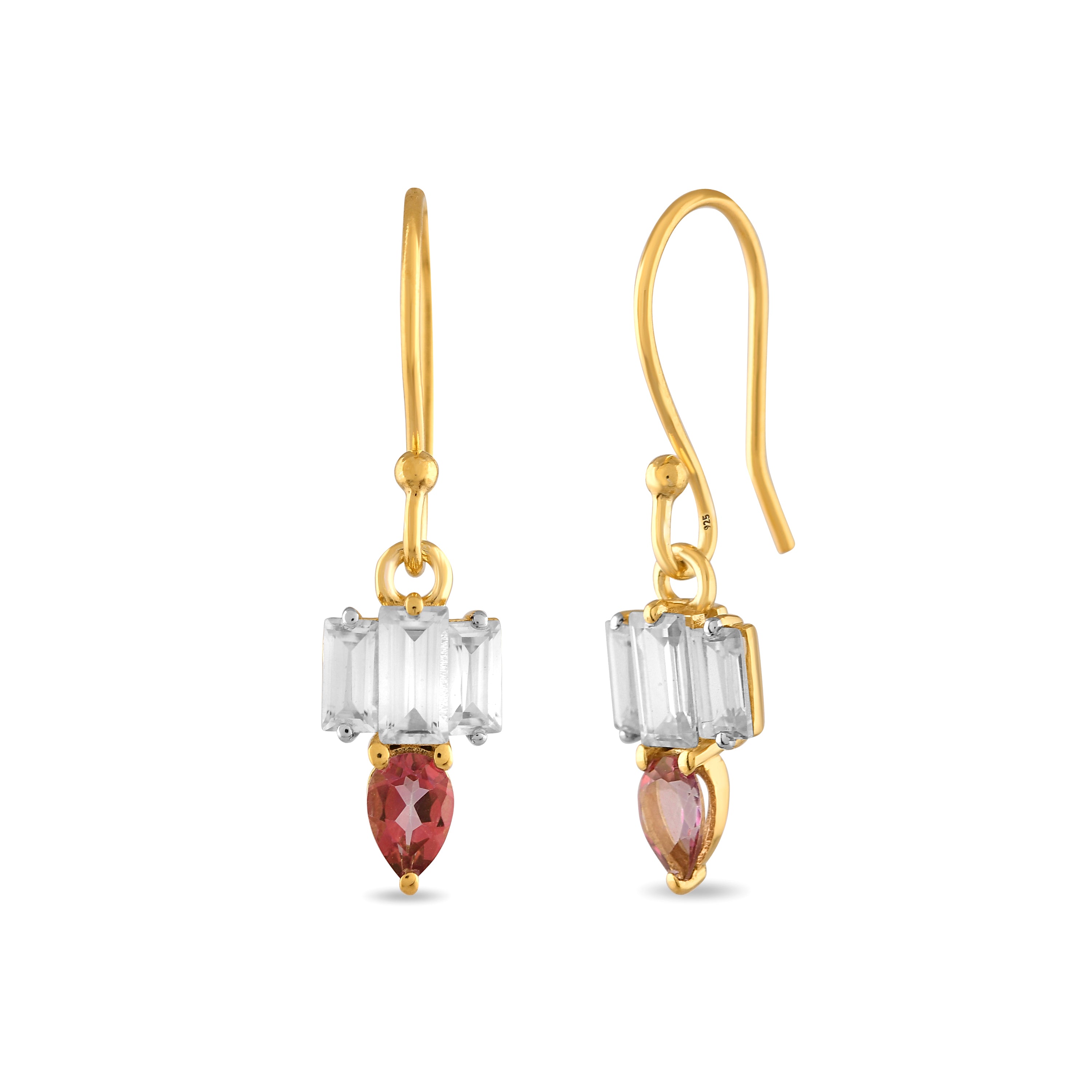 Roseline Topaz Drop Earrings