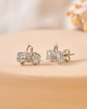 Aveline Sky Blue Topaz Bow Earrings