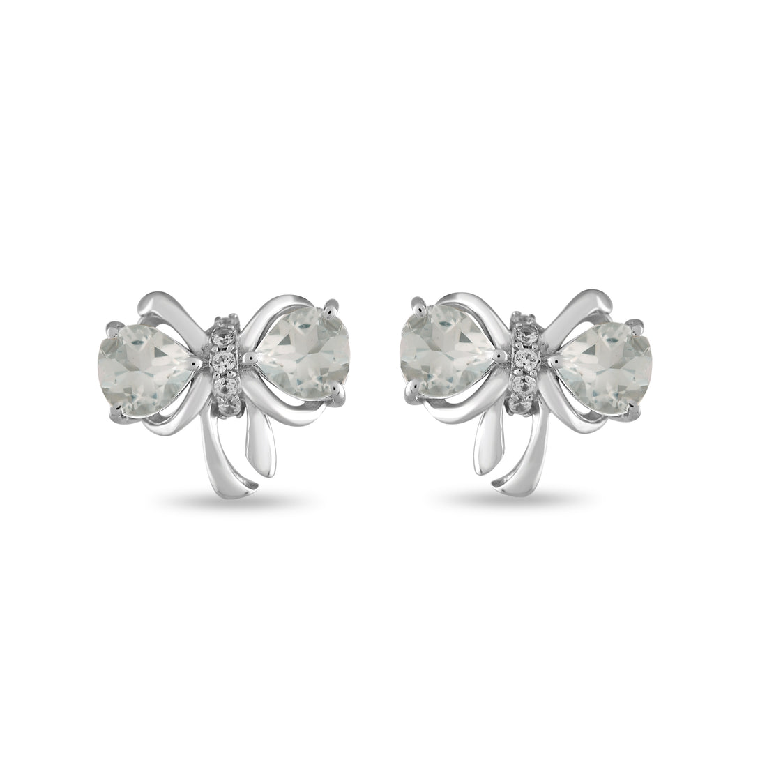 Aveline Sky Blue Topaz Bow Earrings