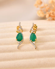 Emeraude Green Onyx Earrings