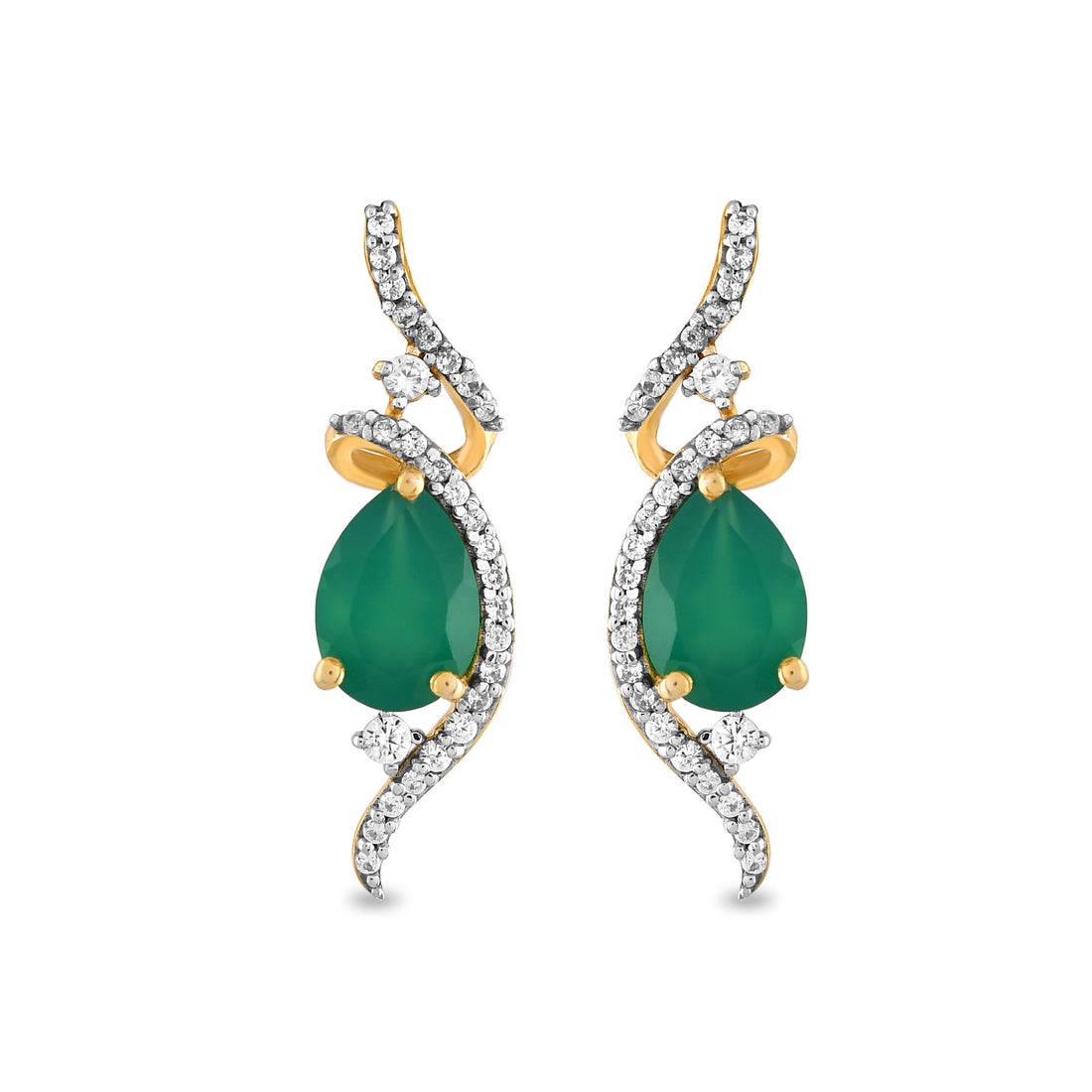 Emeraude Green Onyx Earrings