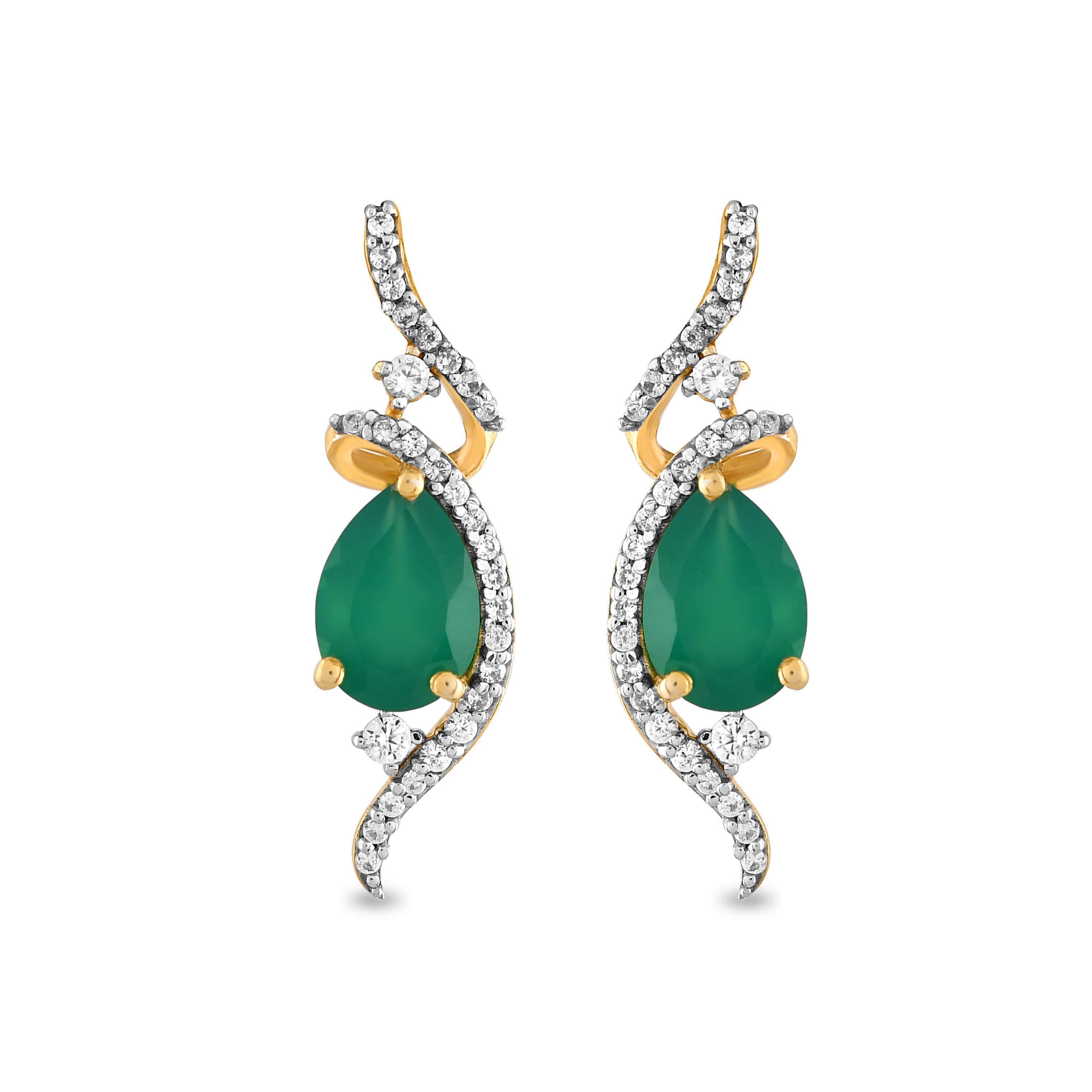 Emeraude Green Onyx Earrings
