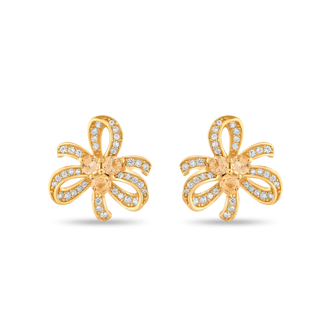 Solara Citrine Bloom Earrings