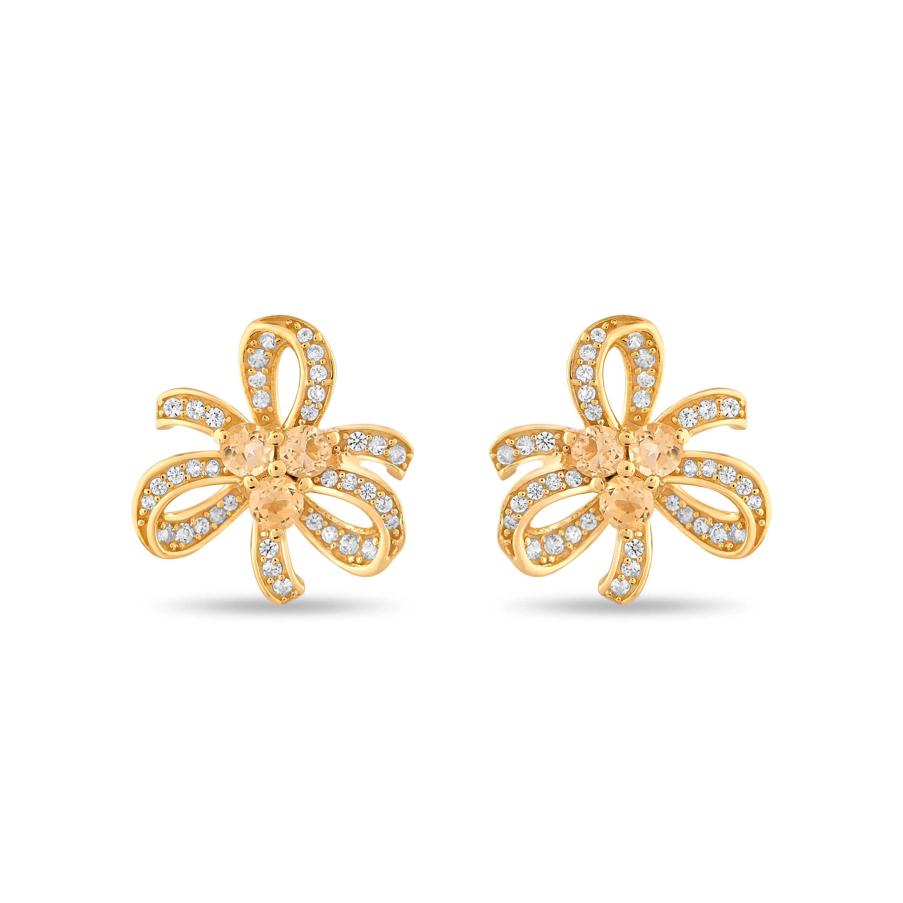 Solara Citrine Bloom Earrings