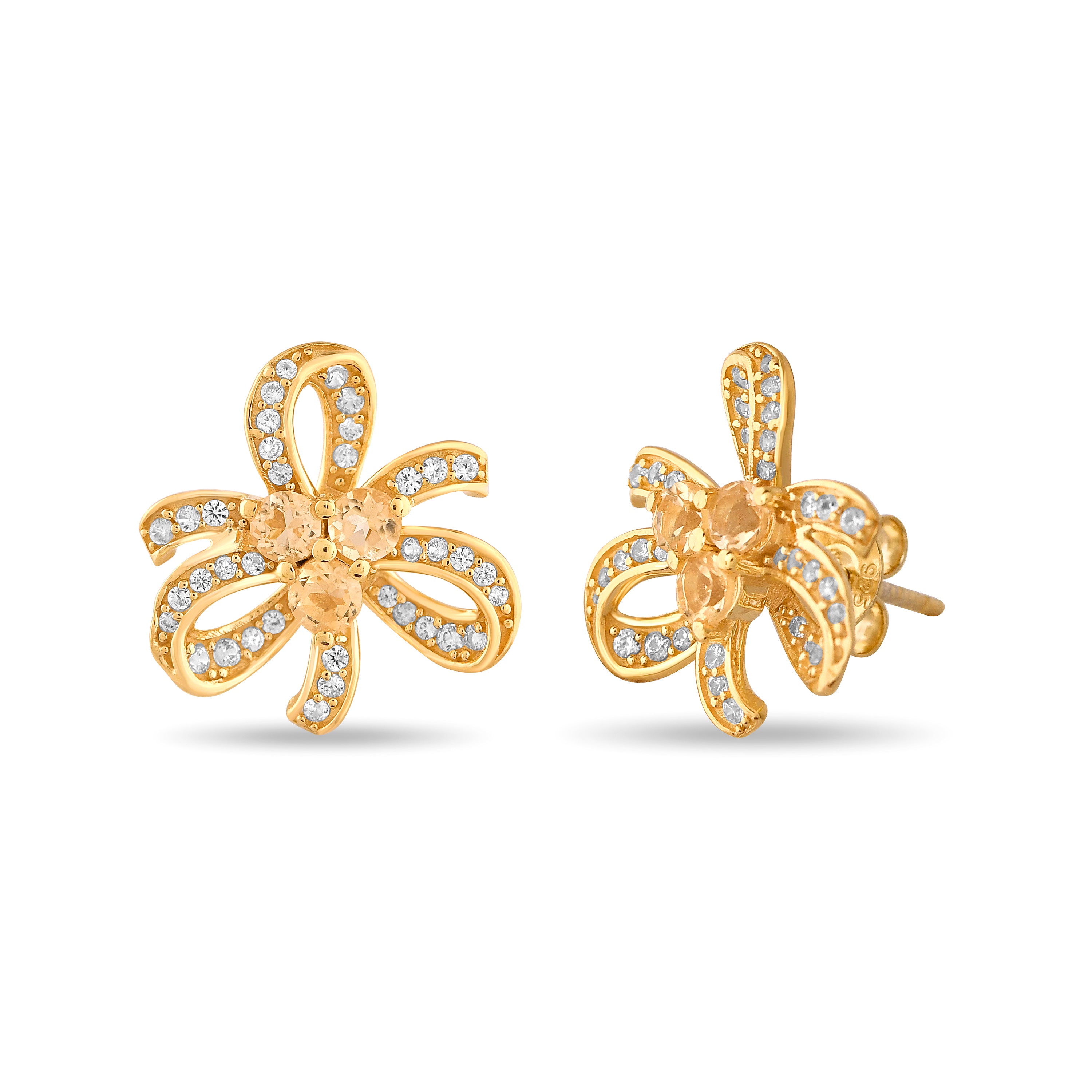 Solara Citrine Bloom Earrings