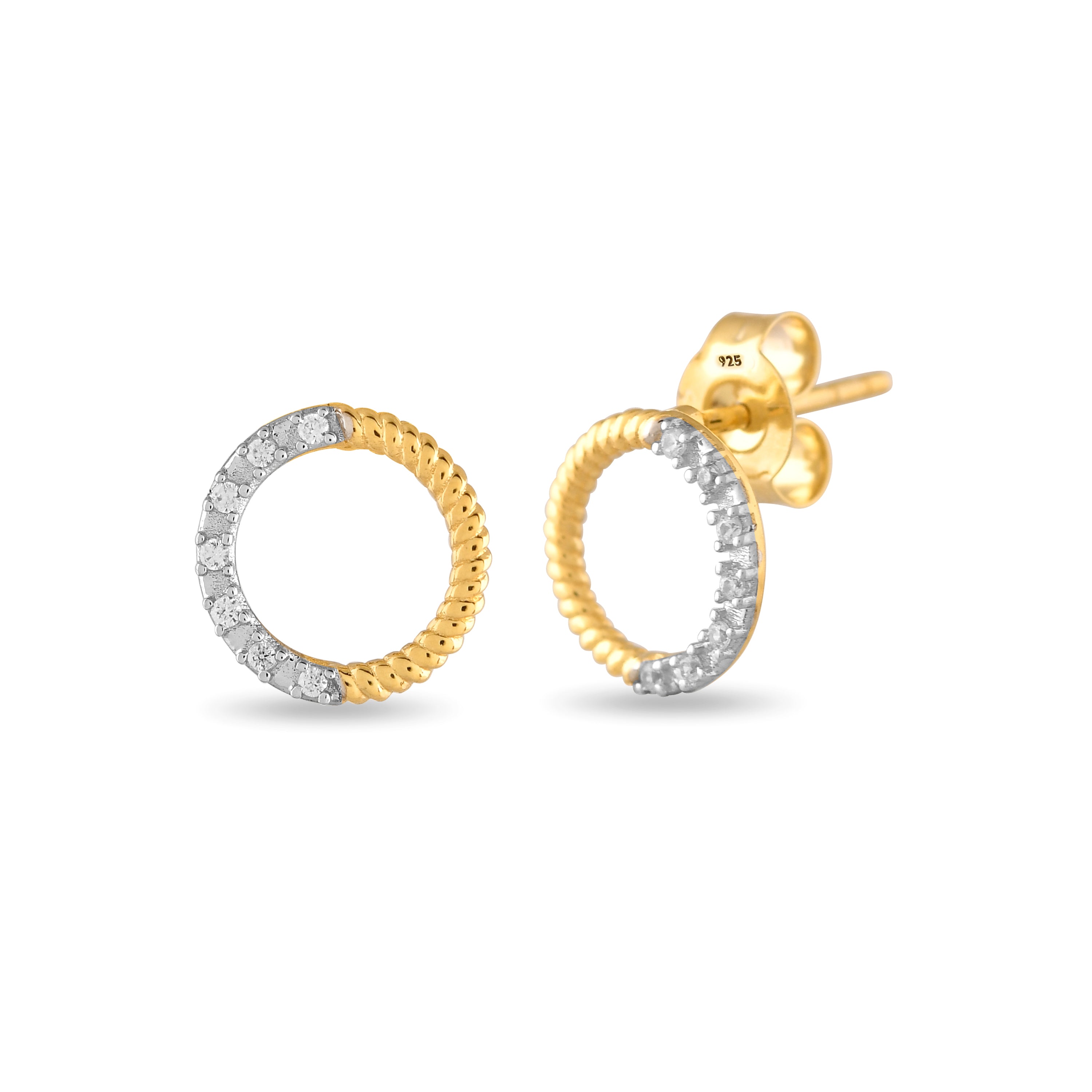 Aurelia Zircon Twist Earrings