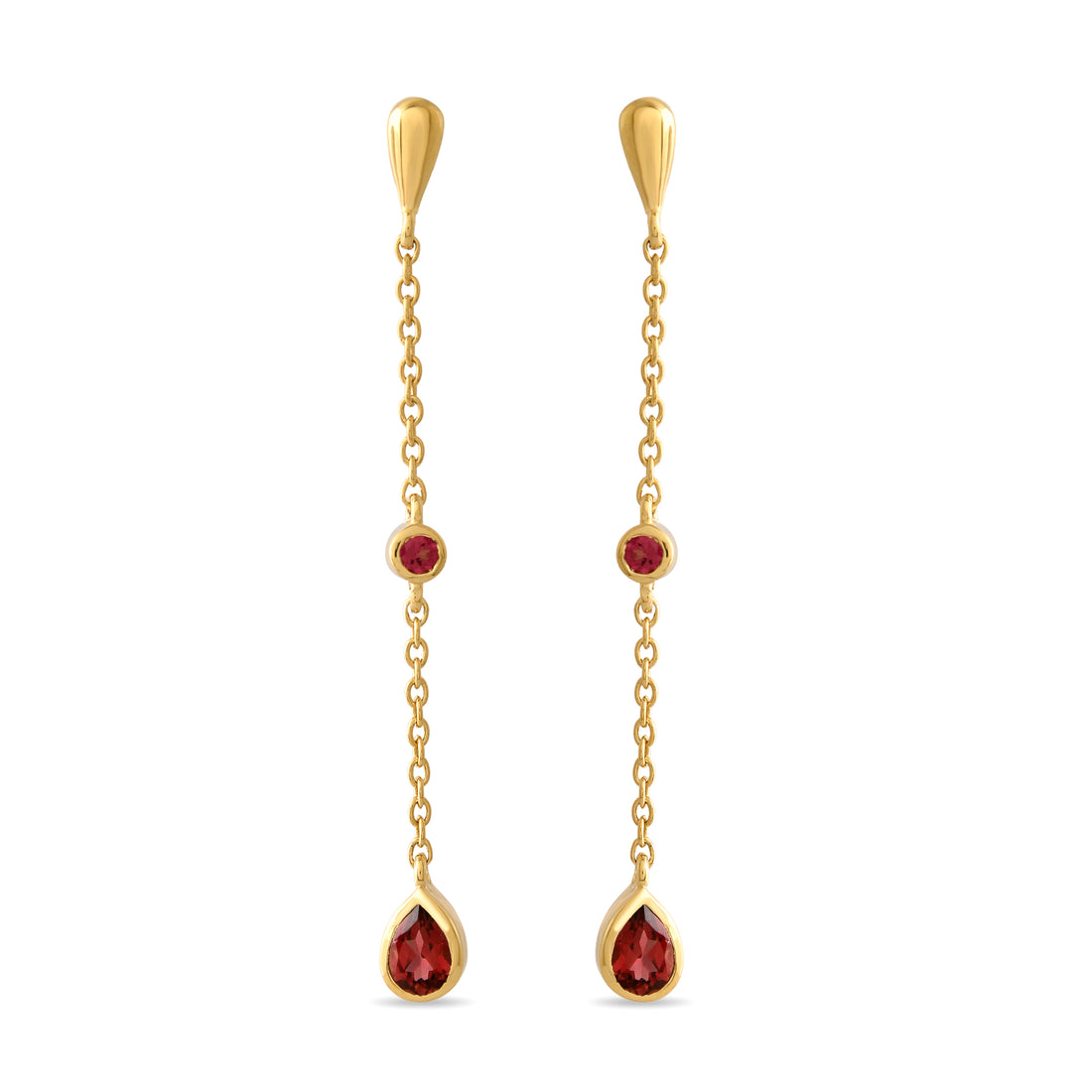 Rosavelle Rhodolite Drop Earrings