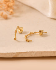 Soleil Citrine Hoop Earrings
