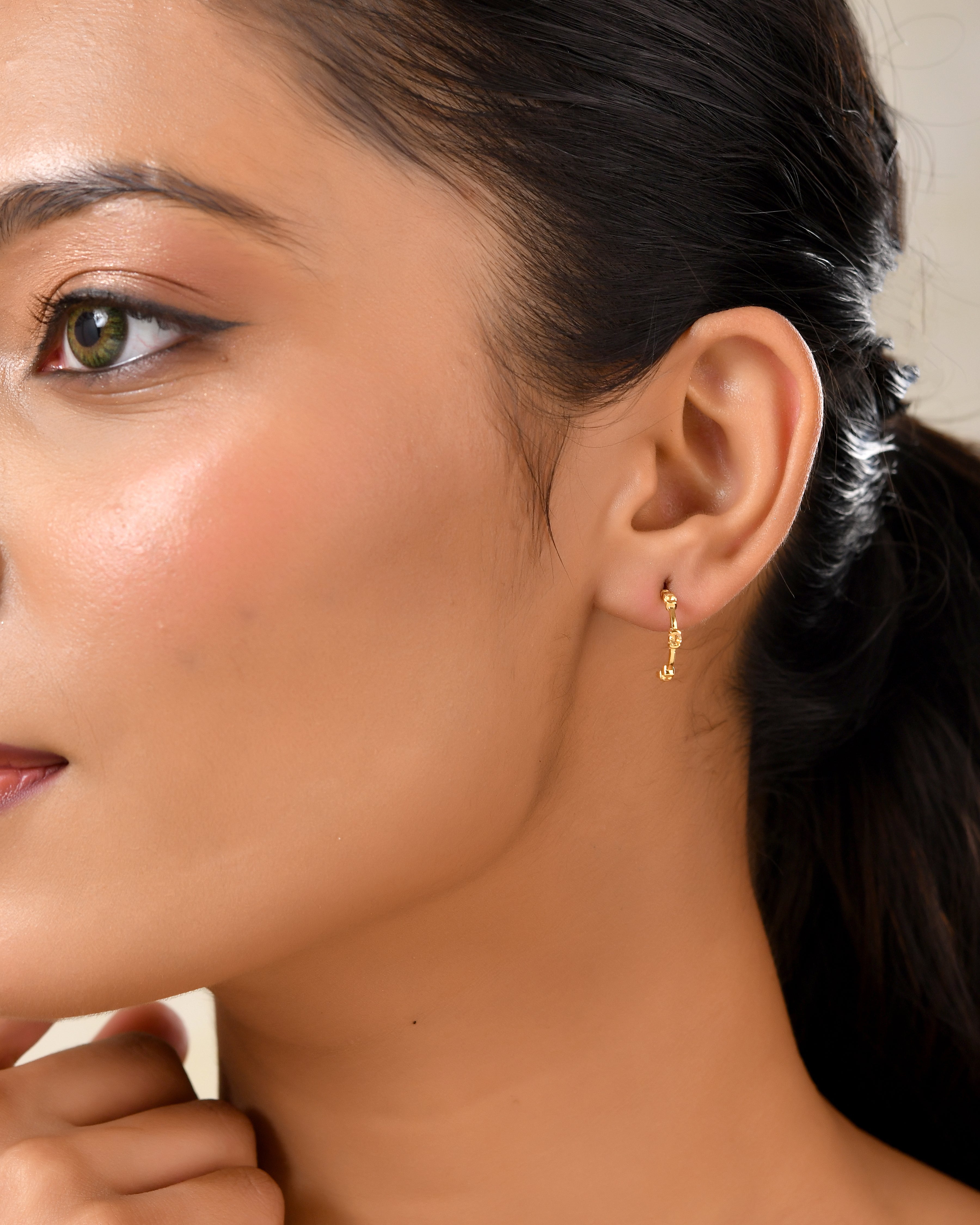 Soleil Citrine Hoop Earrings
