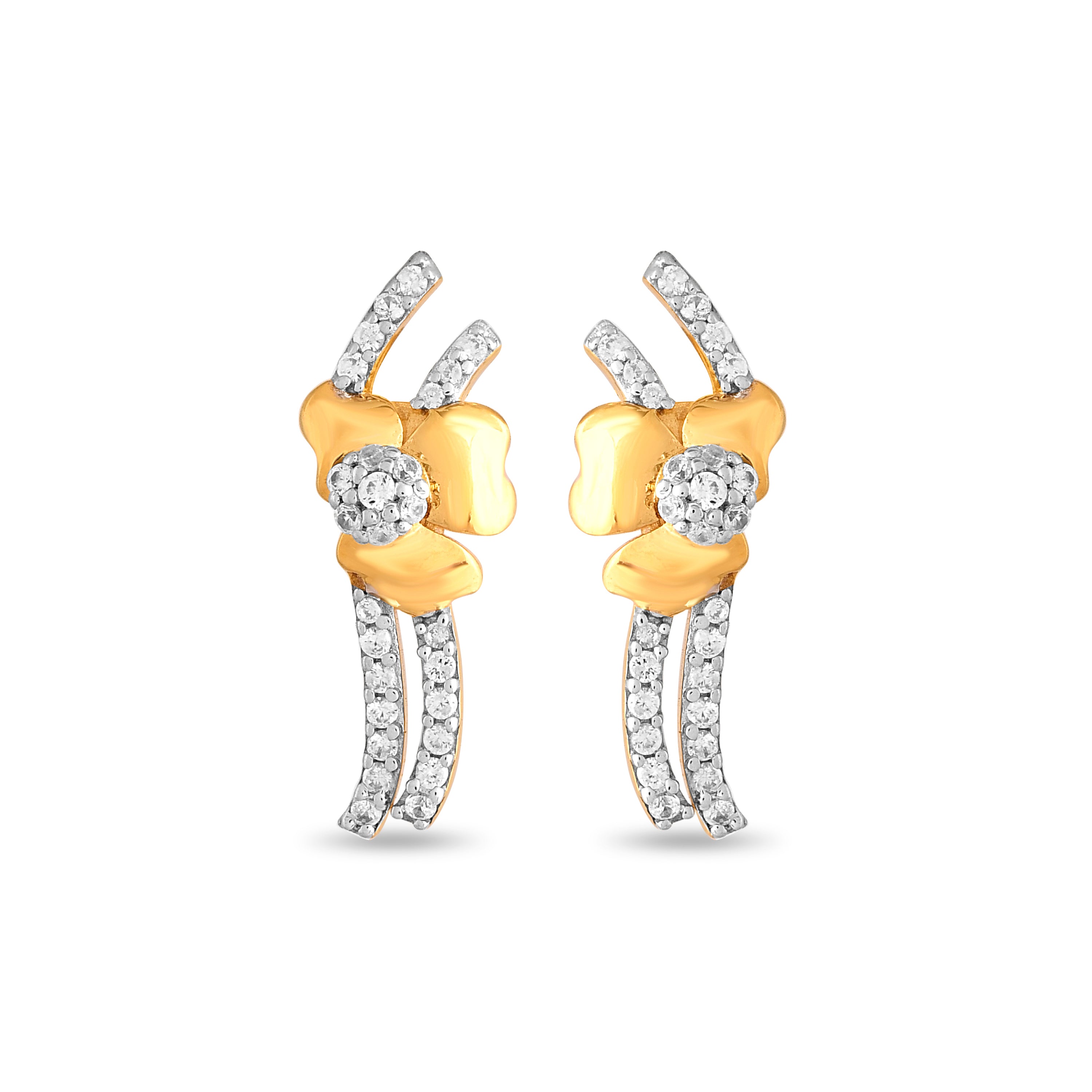 Florielle Zircon Vine Earrings