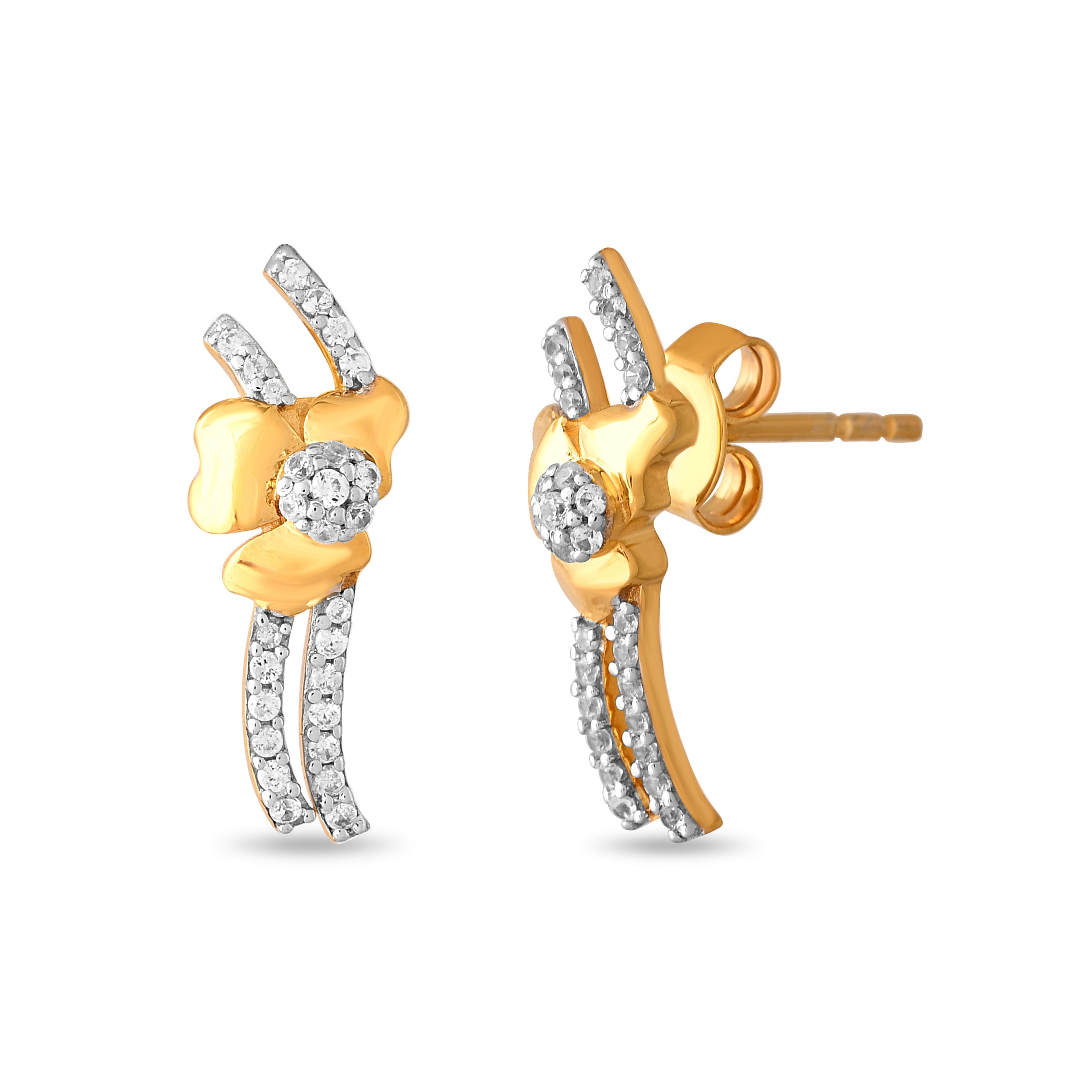 Florielle Zircon Vine Earrings