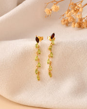 Virelia Garnet & Peridot Earrings