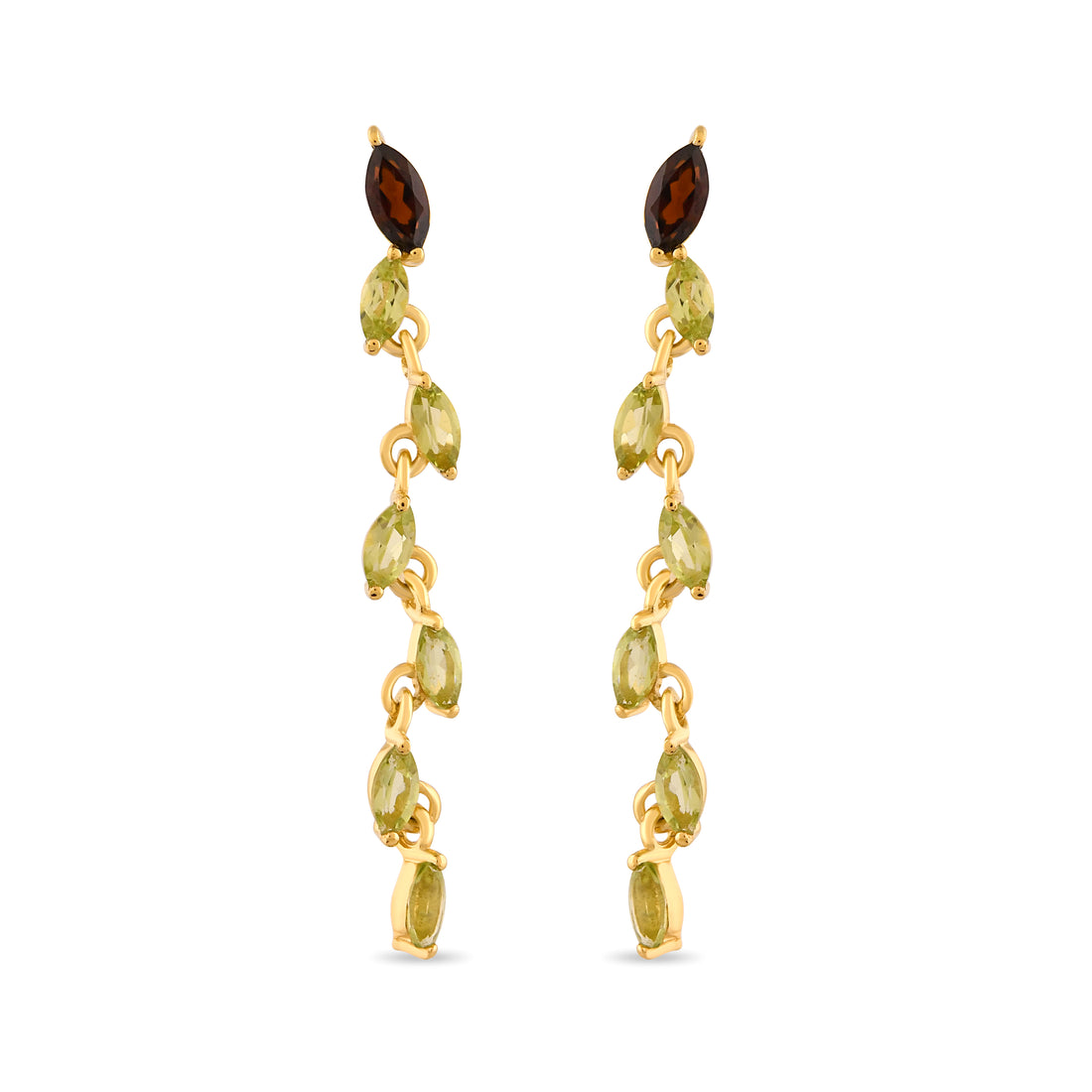 Virelia Garnet & Peridot Earrings
