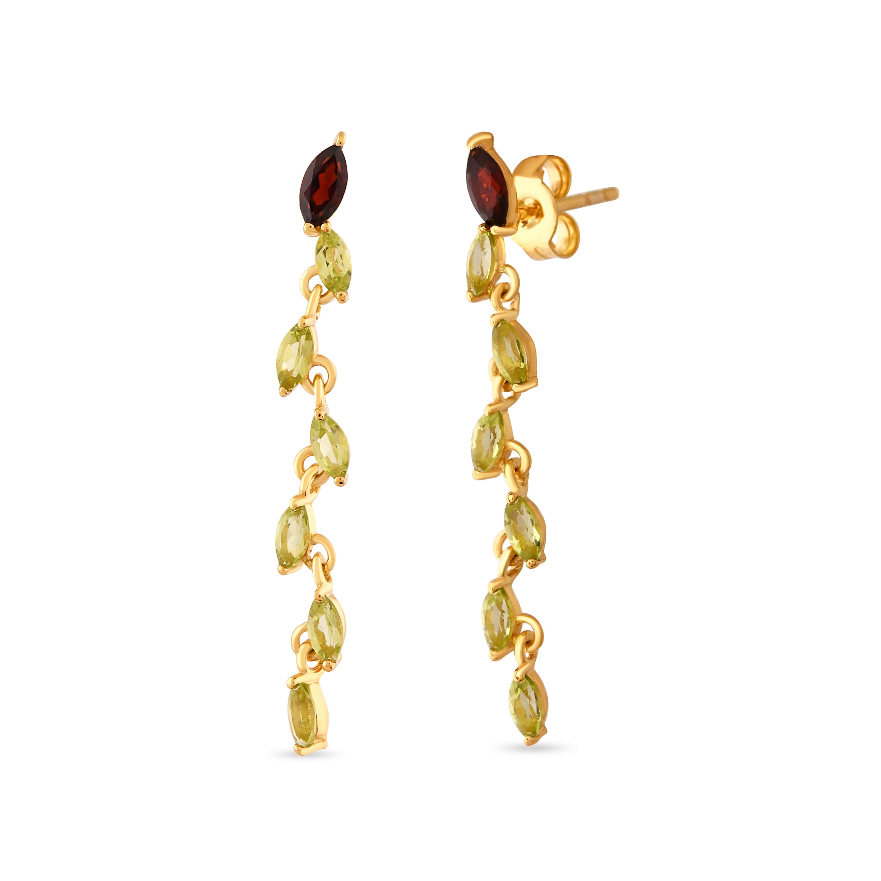 Virelia Garnet & Peridot Earrings