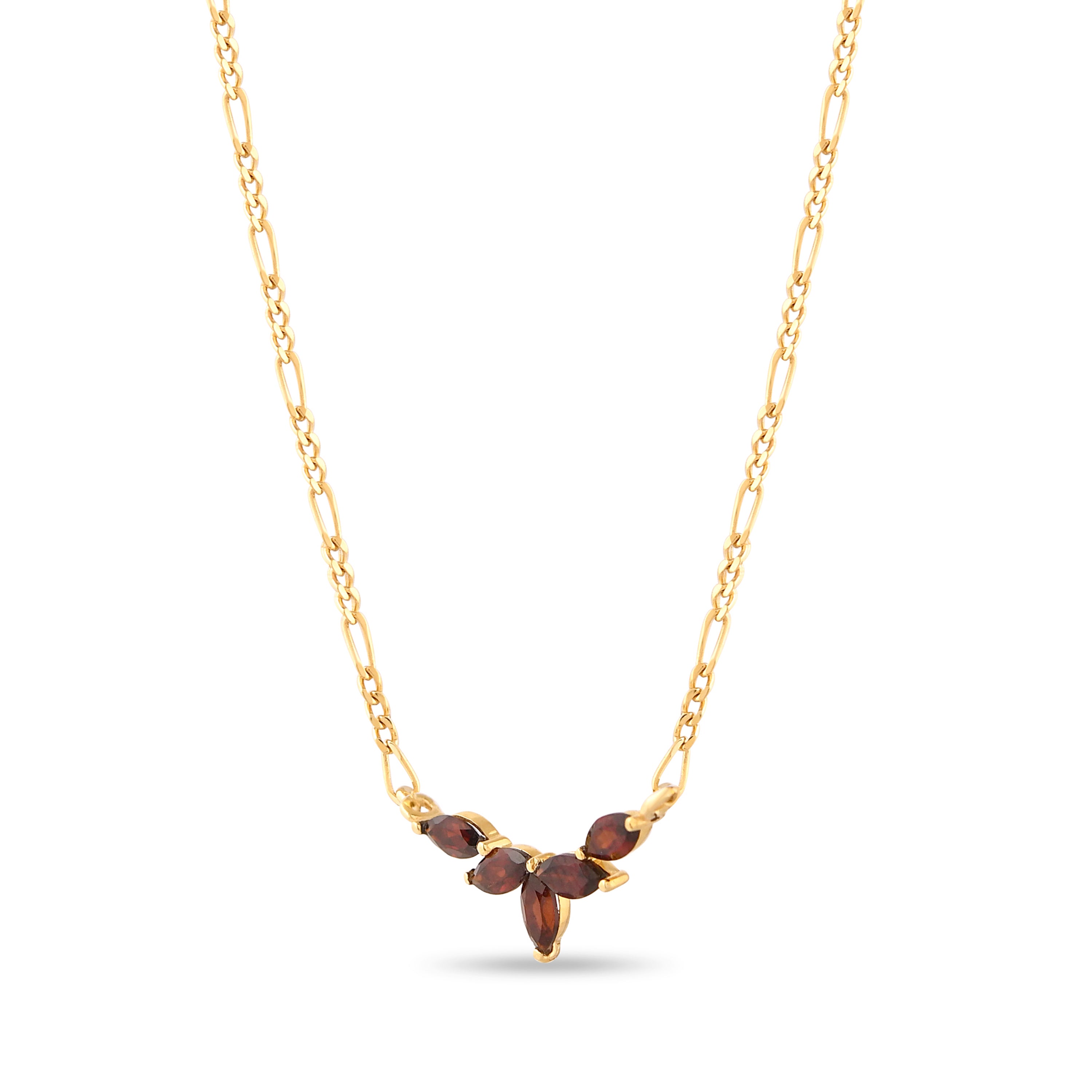 Marcelline Garnet Marquise Necklace