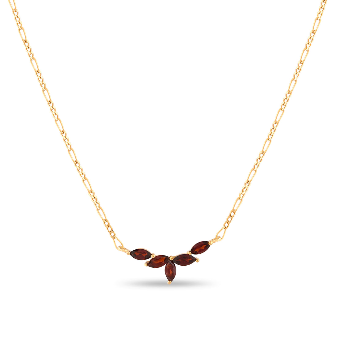 Marcelline Garnet Marquise Necklace
