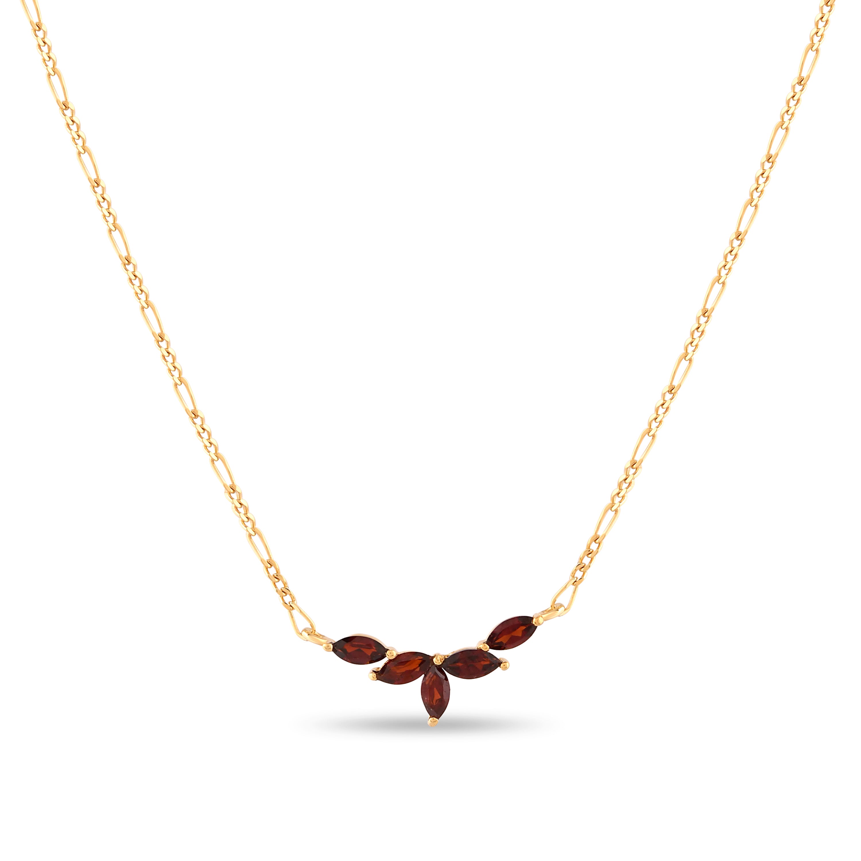 Marcelline Garnet Marquise Necklace