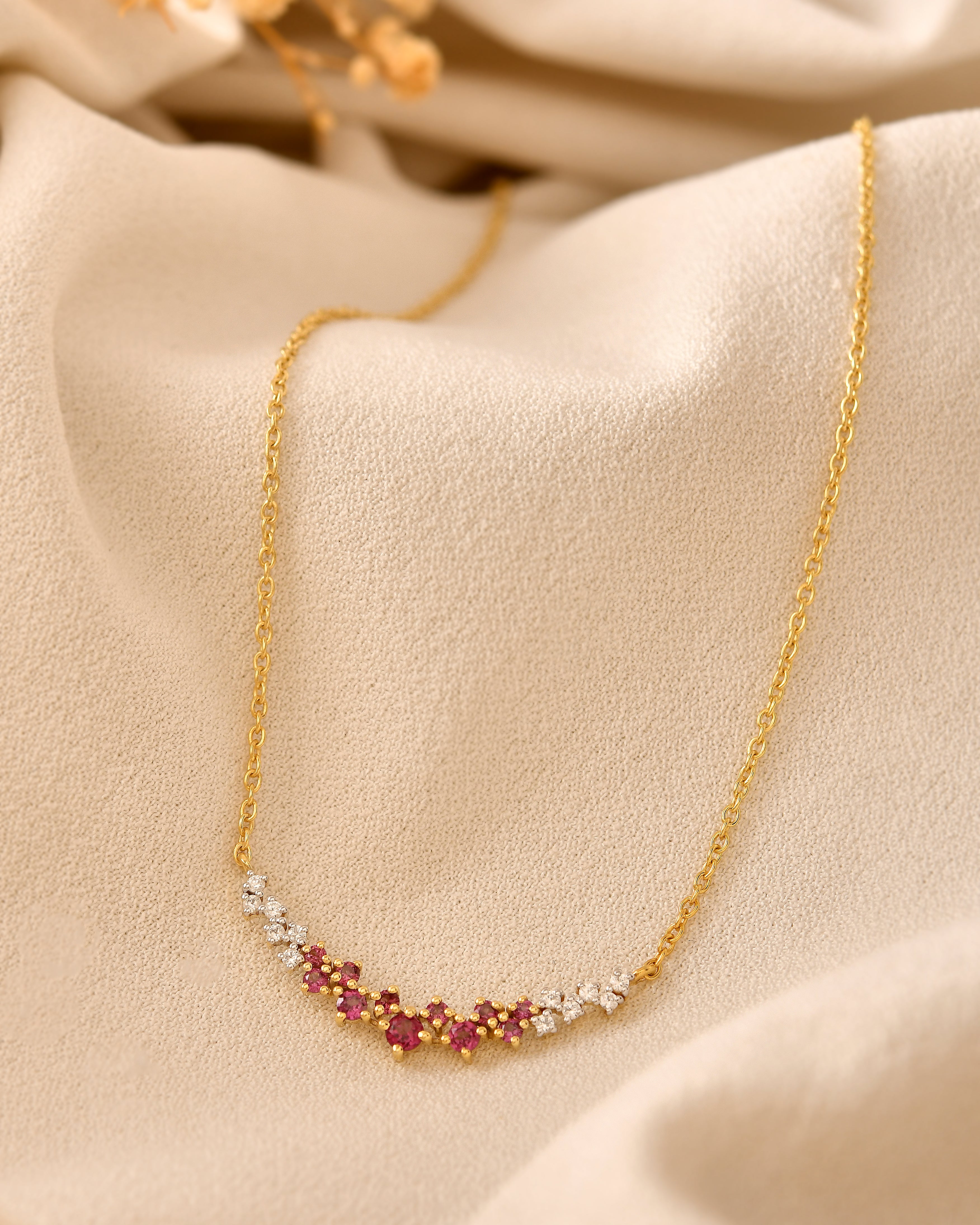 Rhodessa Rhodolite Cascade Necklace