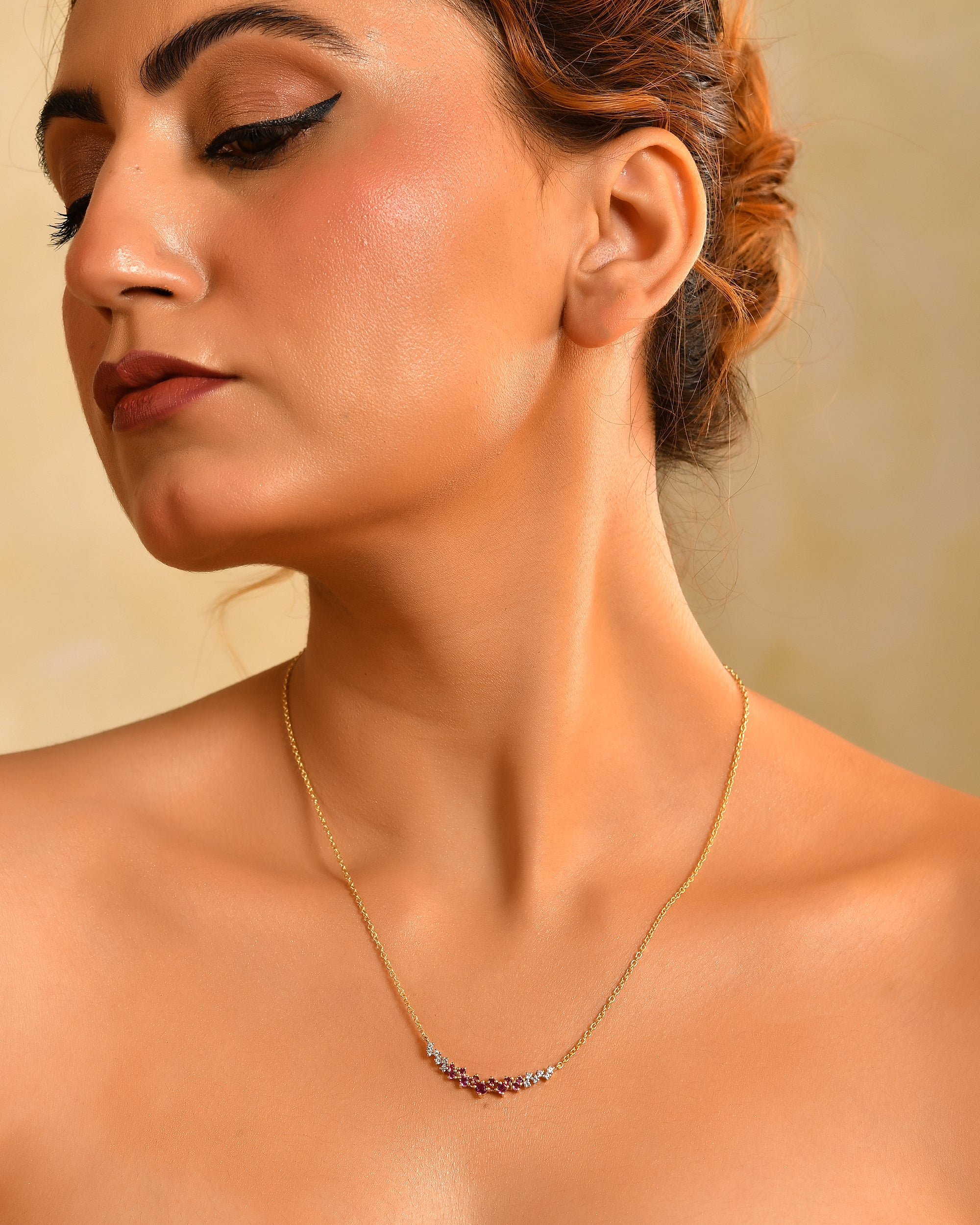 Rhodessa Rhodolite Cascade Necklace