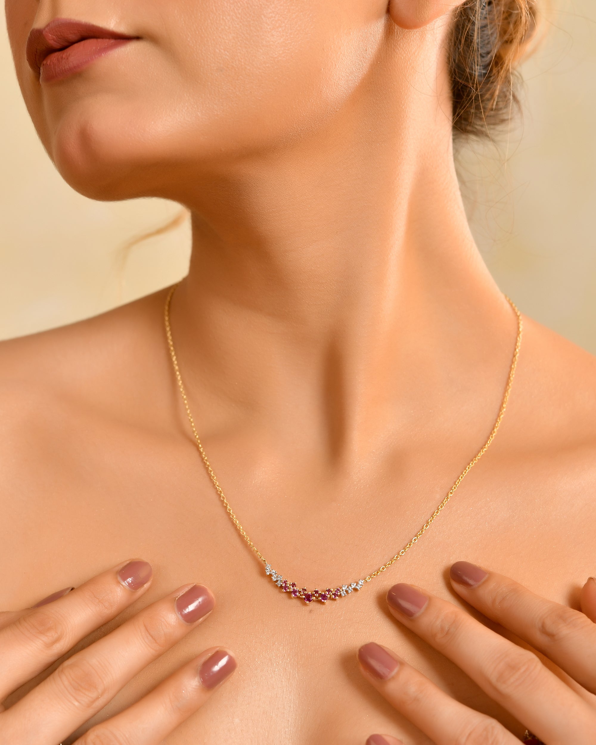 Rhodessa Rhodolite Cascade Necklace