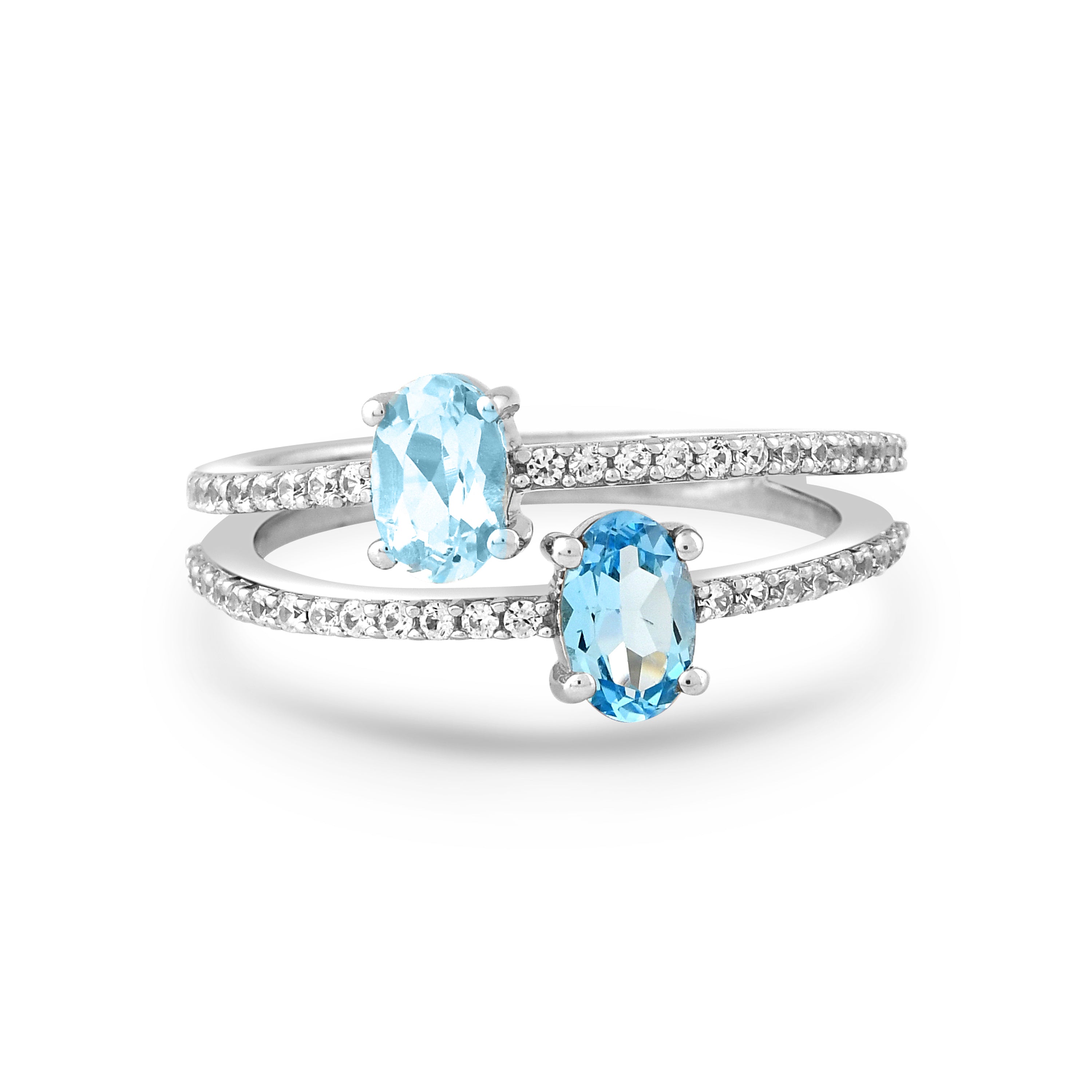 Caelira Twin Topaz Ring