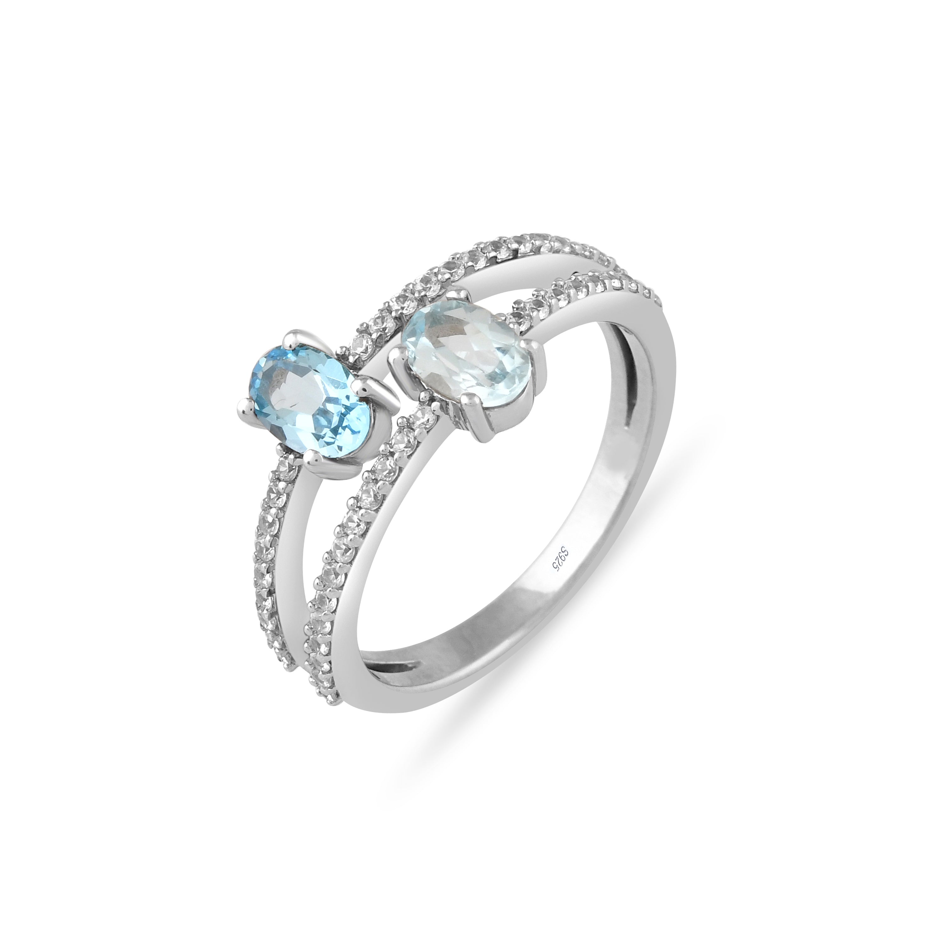 Caelira Twin Topaz Ring