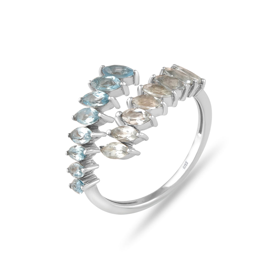 Marevia Twin Topaz Ring