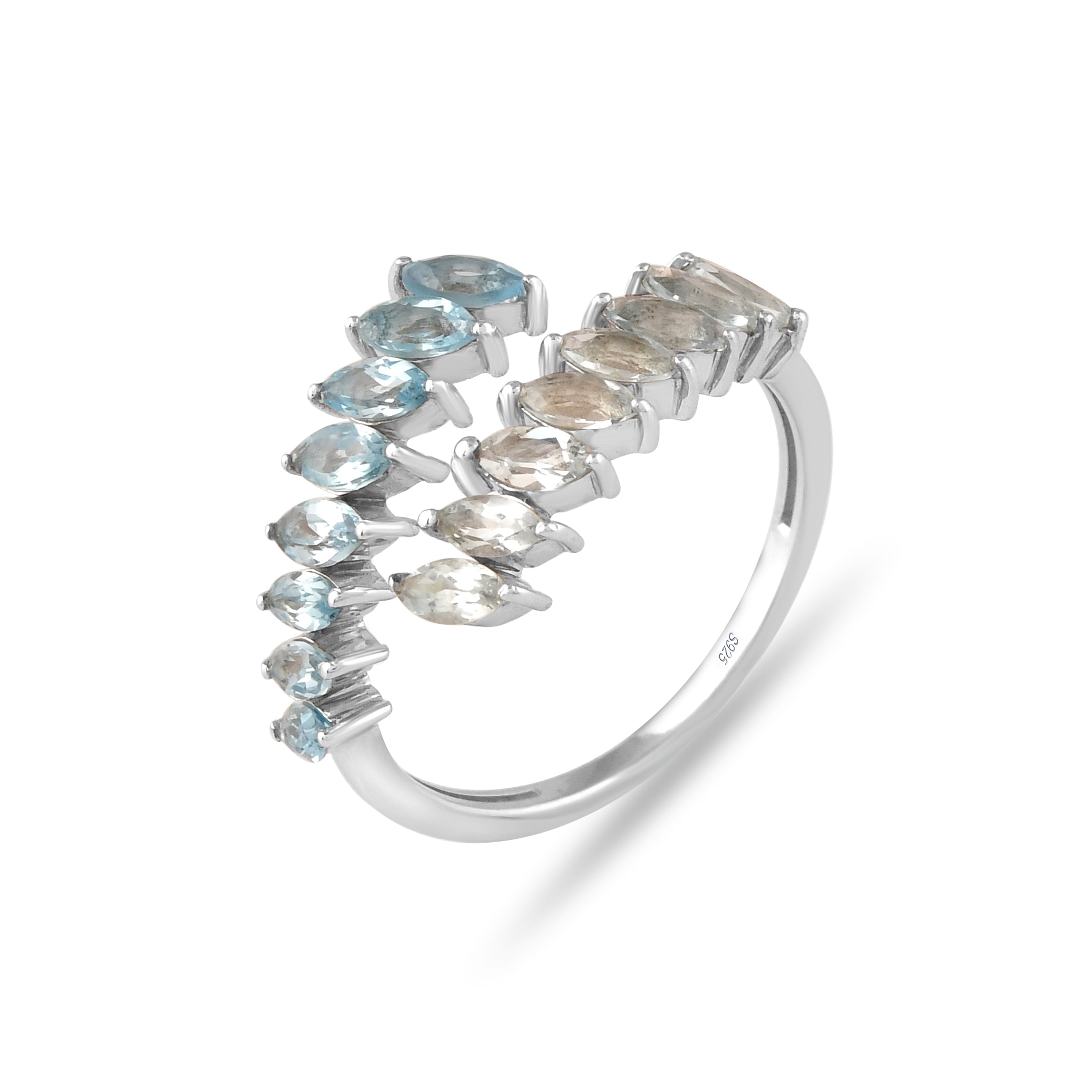 Marevia Twin Topaz Ring