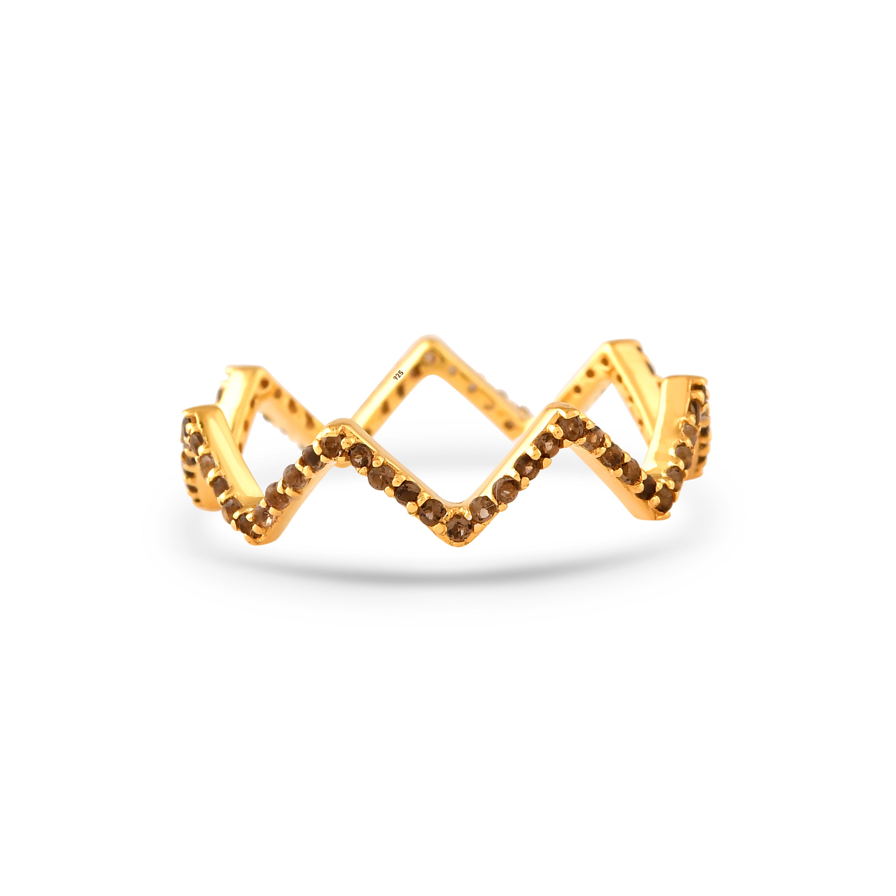 Sereia Smoky Quartz Chevron Ring