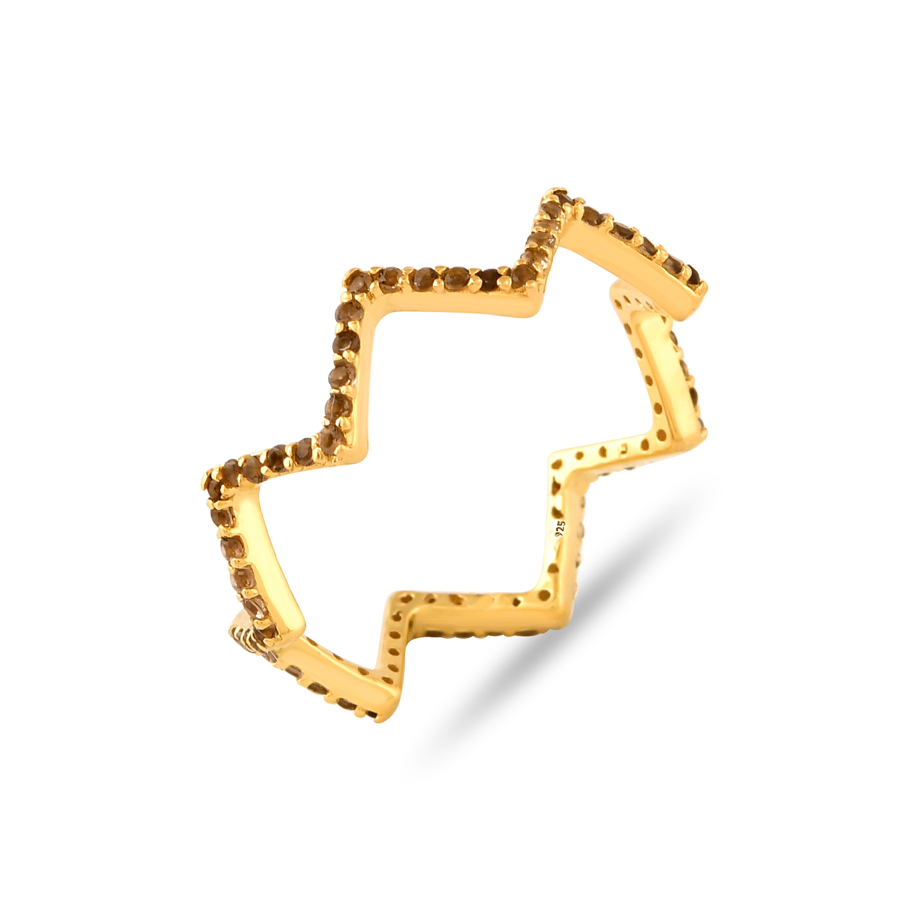 Sereia Smoky Quartz Chevron Ring