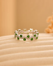 Sylvara Chrome Diopside Eternity Ring