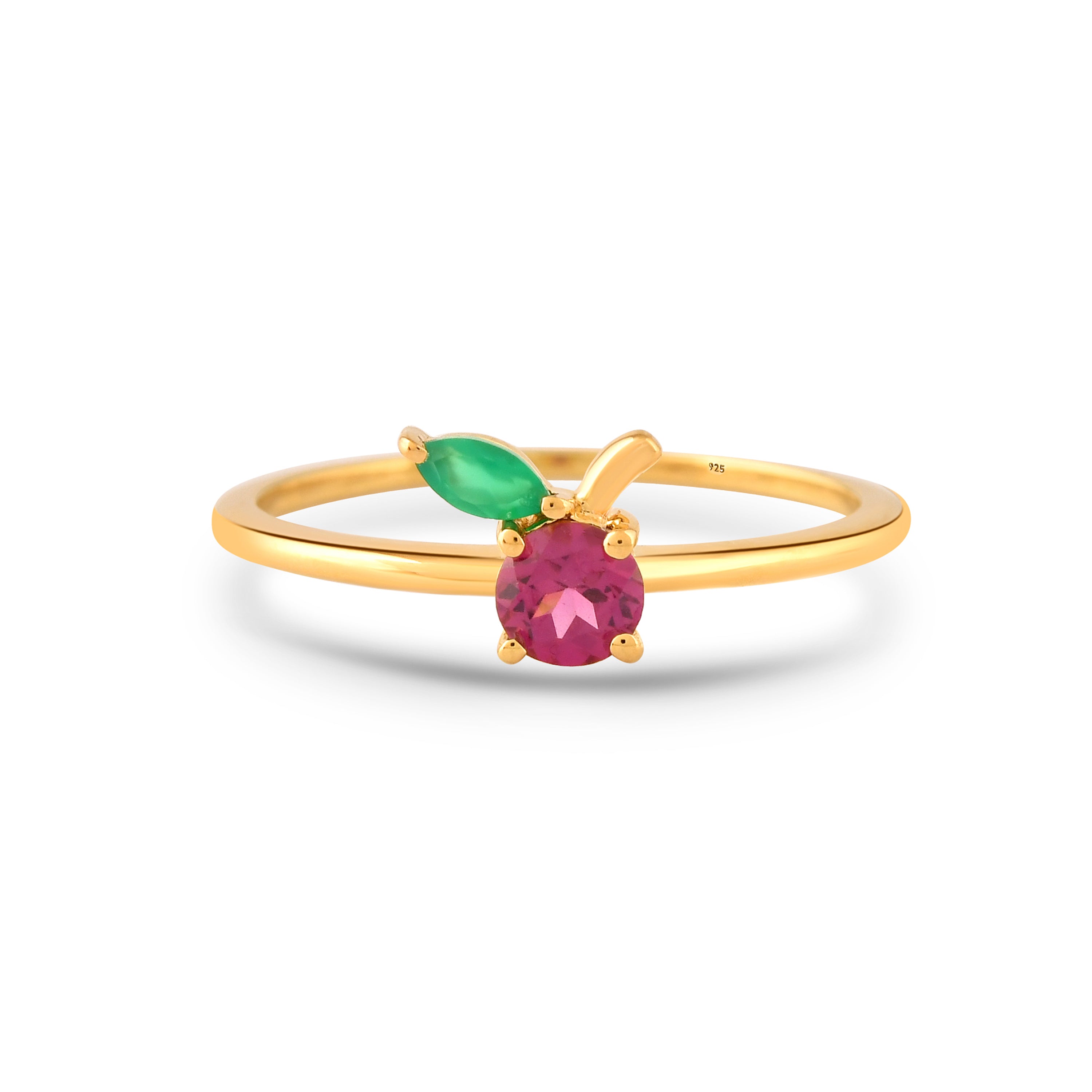 Virelia Rhodolite & Green Onyx Ring