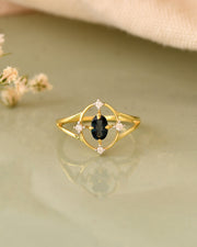 Noctelle London Blue Topaz Orbit Ring