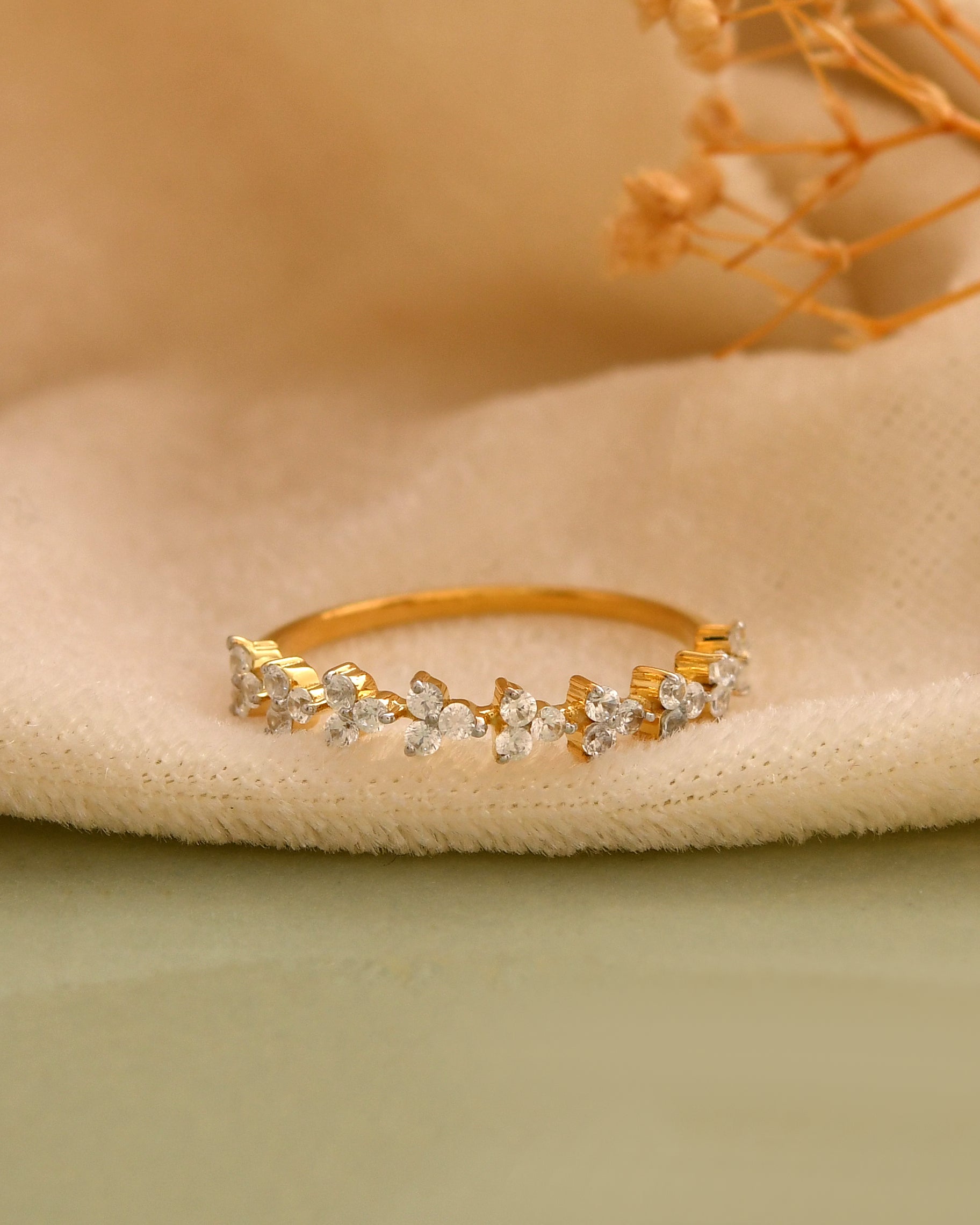 Elowen Zircon Blossom Ring