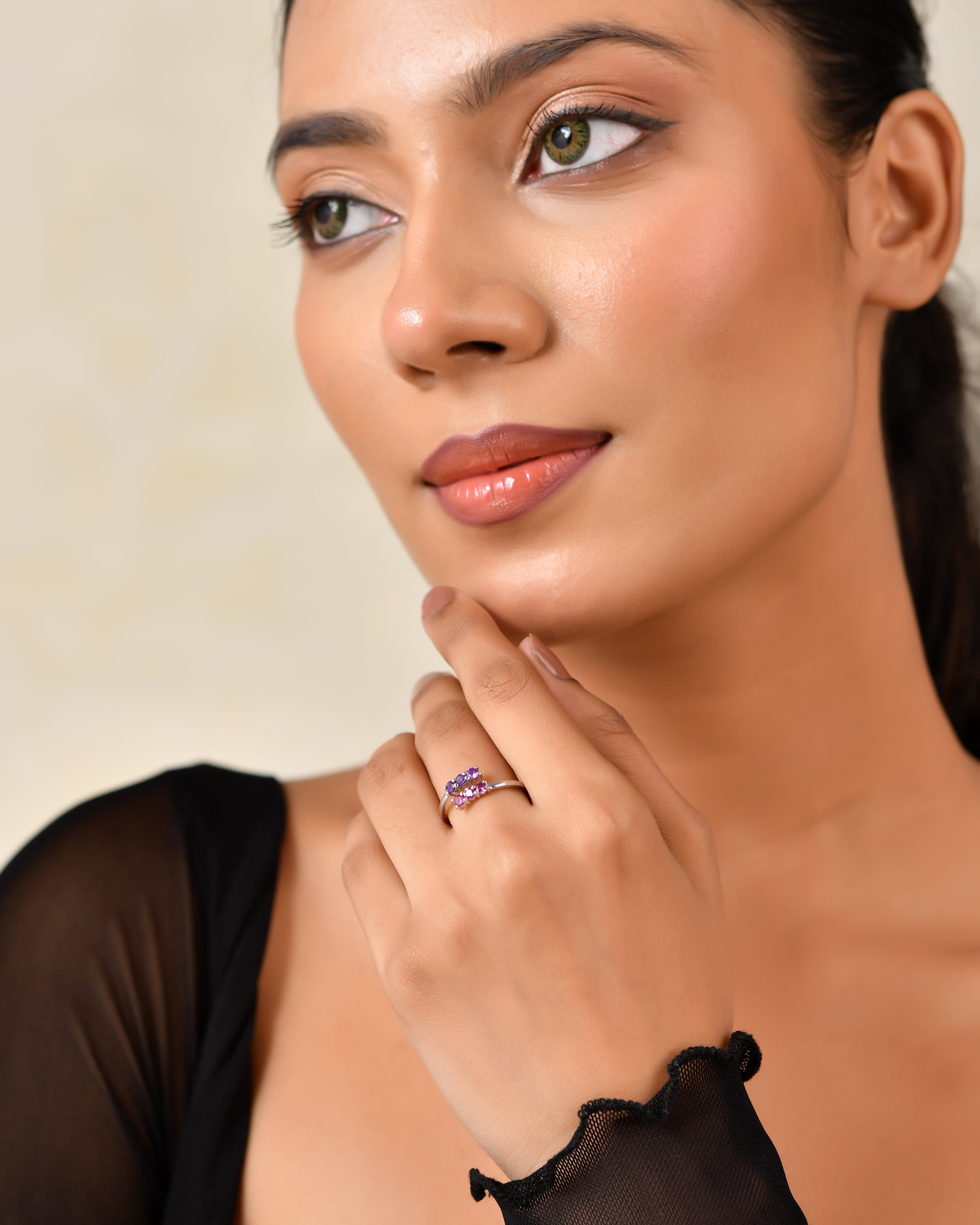 Amerosa Rhodolite & Amethyst Ring