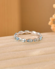 Azurea Twin Topaz Eternity Ring